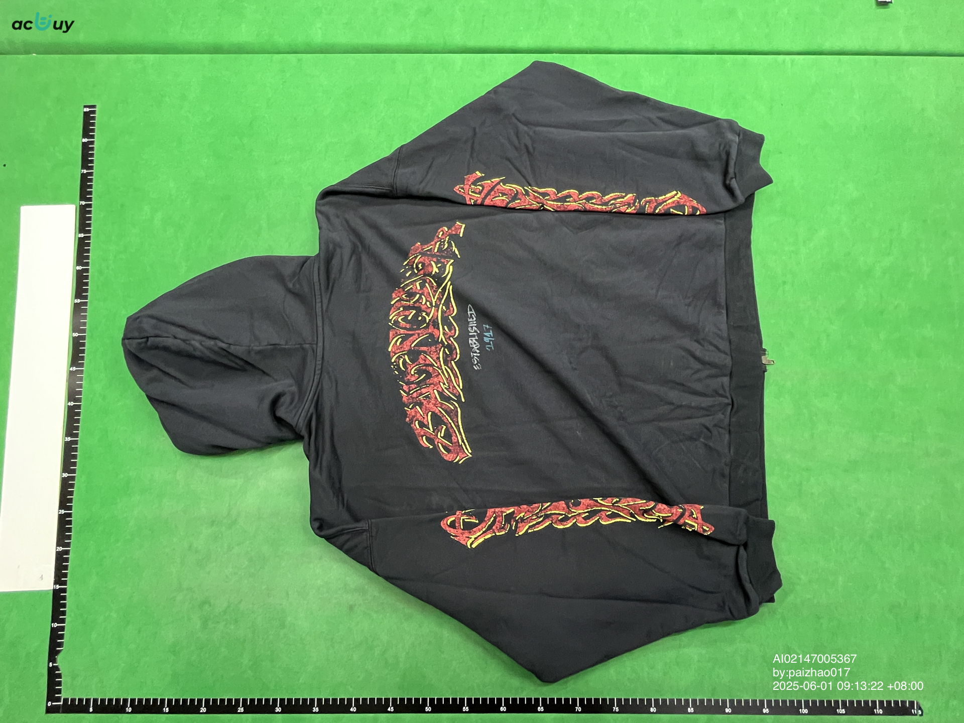 QC Photo - Balenciaga Off Shore Zip-Up Hoodie