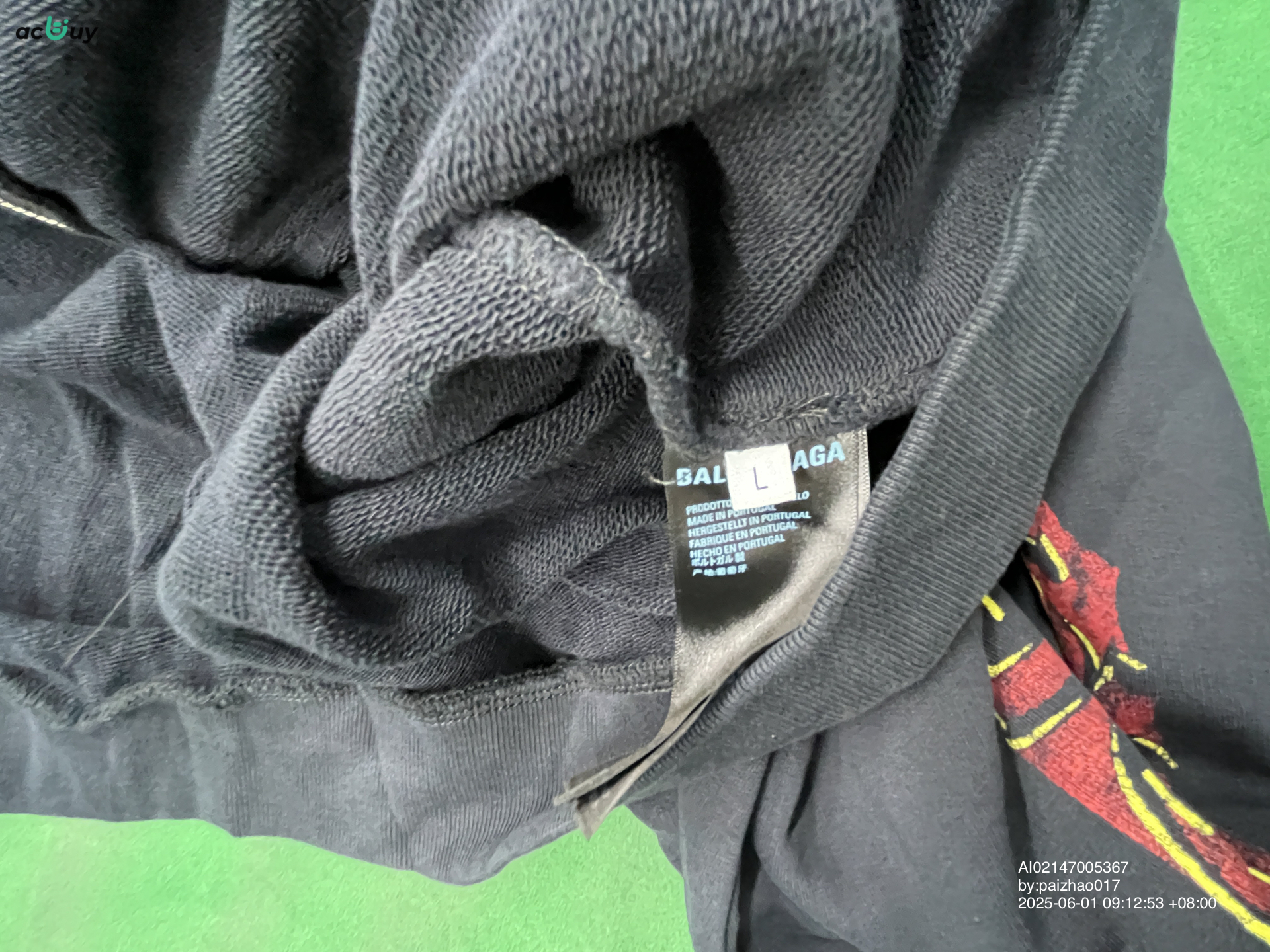 QC Photo - Balenciaga Off Shore Zip-Up Hoodie