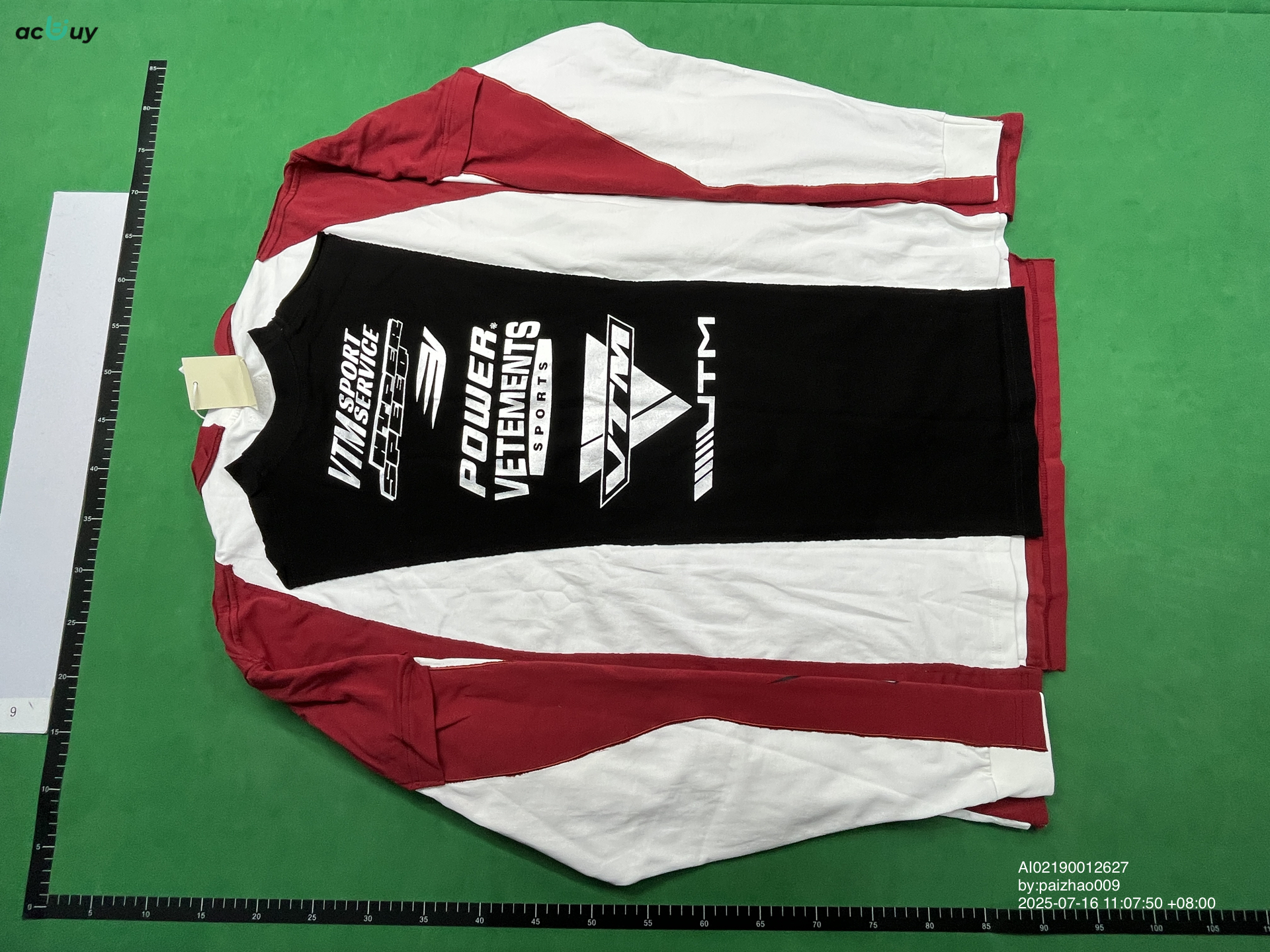 QC Photo - Vetements Power Sports Racing Long Sleeve