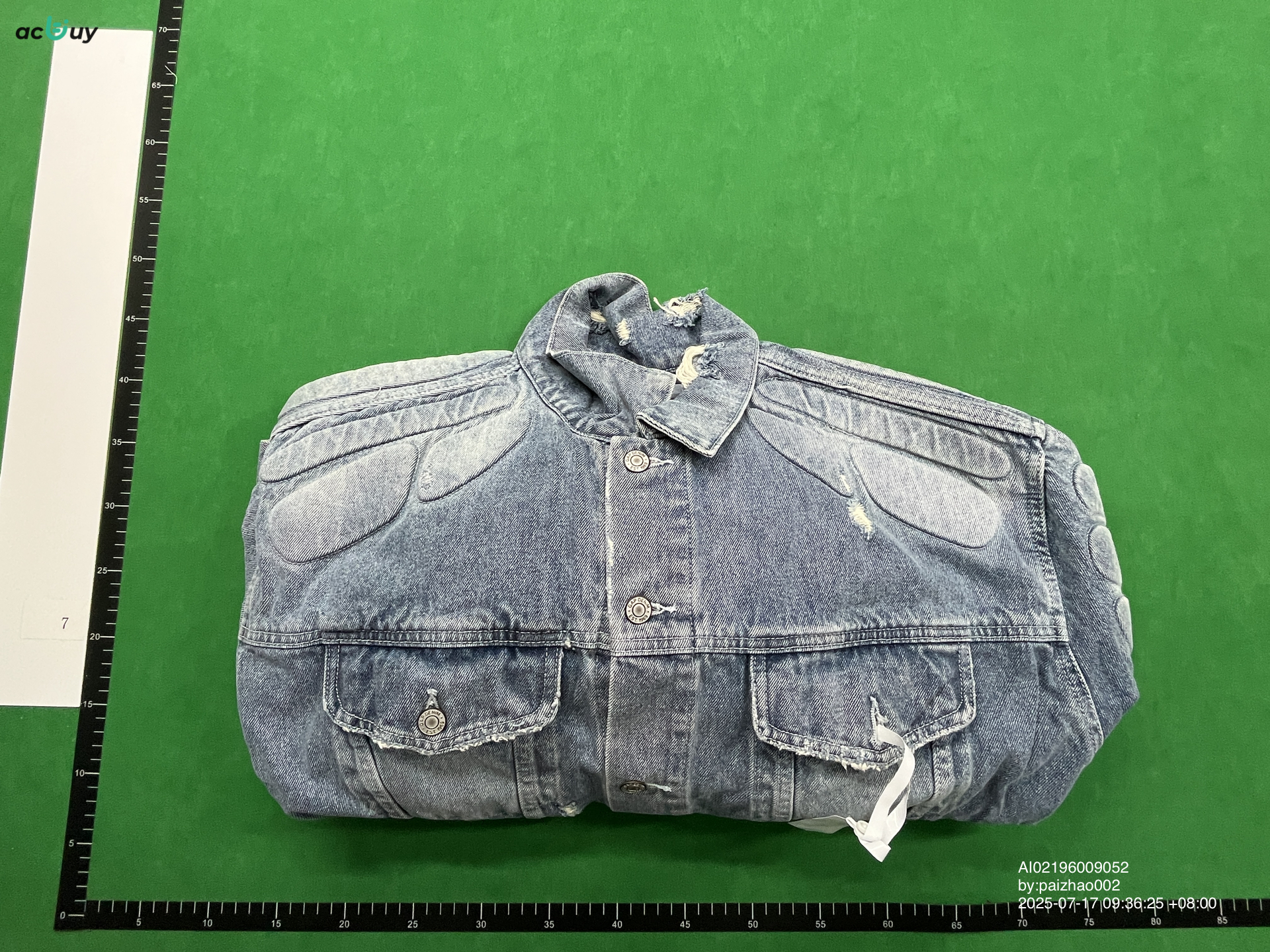 QC Photo - Yeezy Gap Padded Denim Jacket Blue