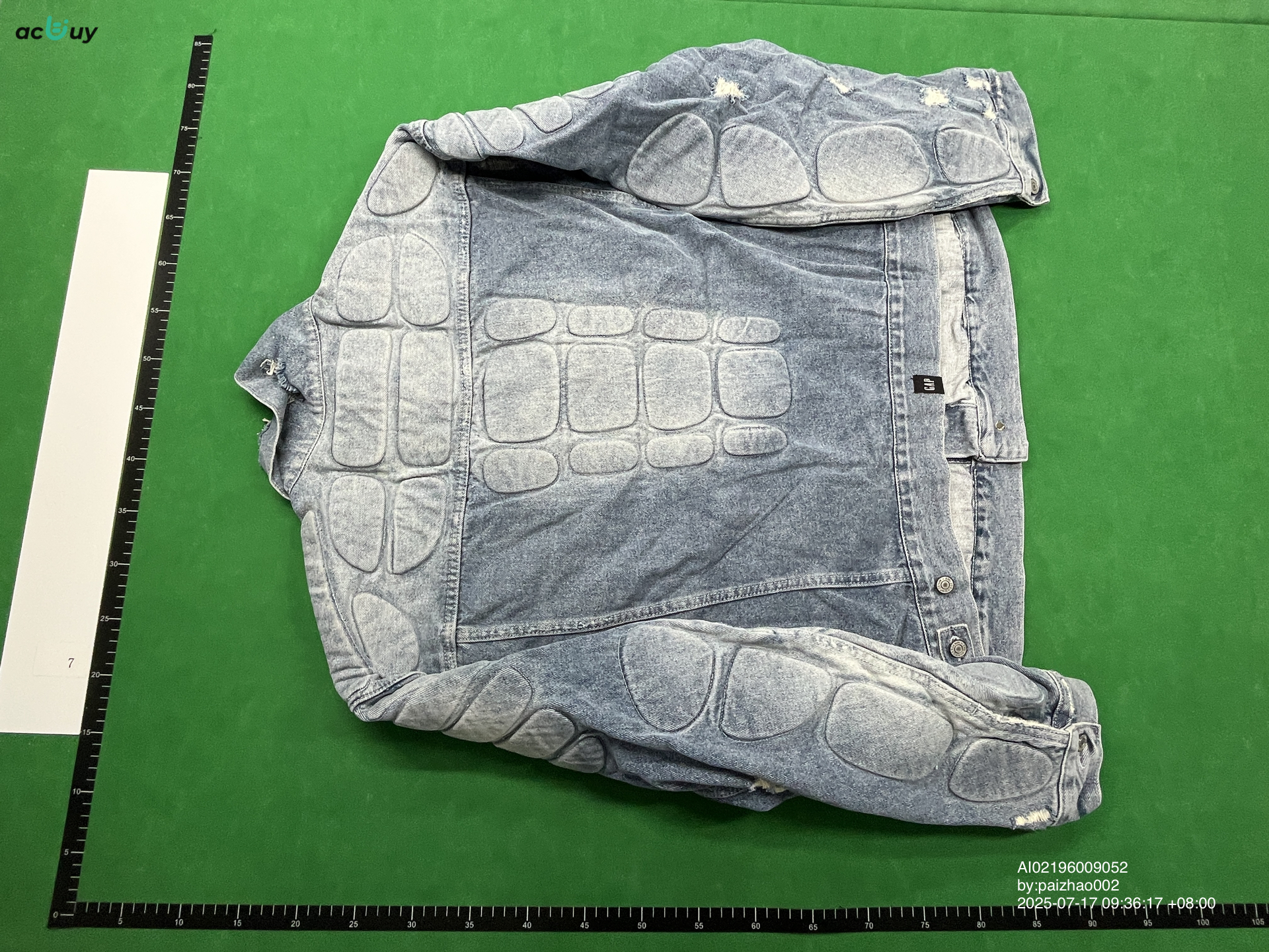 QC Photo - Yeezy Gap Padded Denim Jacket Blue