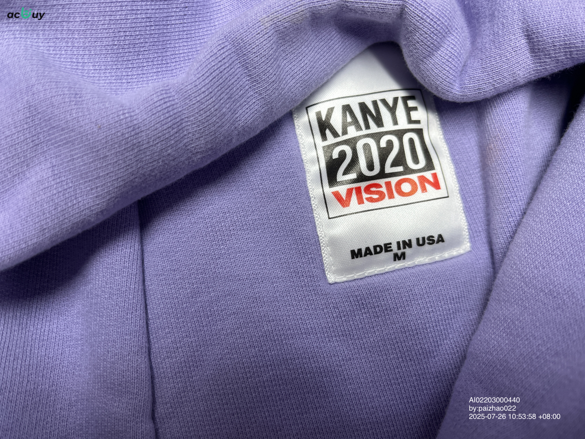 QC Photo - Kanye West Kanye 2020 Vision Double Layered Hoodie
