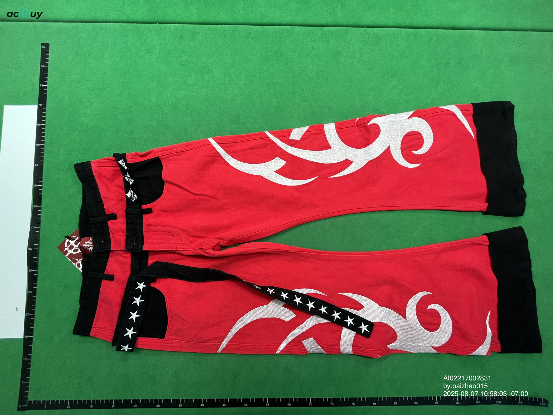 QC Photo - DETW Red Baggy Tribal Pants