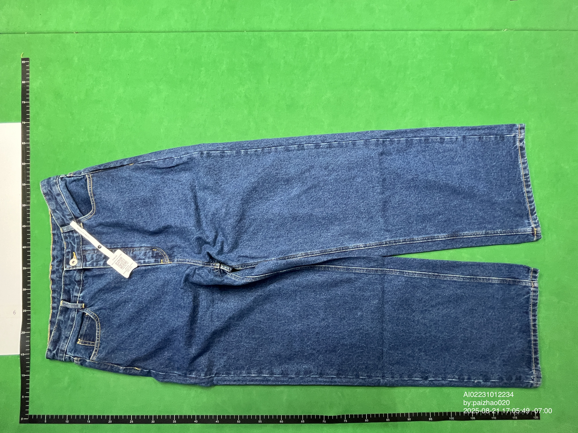 QC Photo - Vuja De 009 Blue Baggy Washed Jeans
