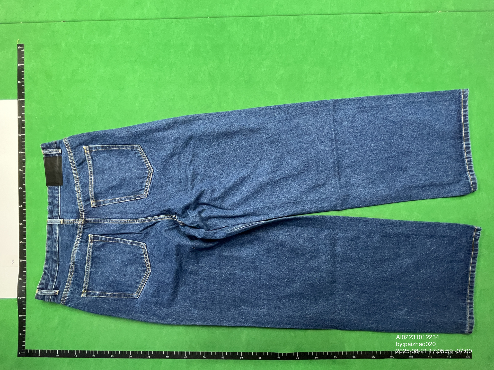QC Photo - Vuja De 009 Blue Baggy Washed Jeans