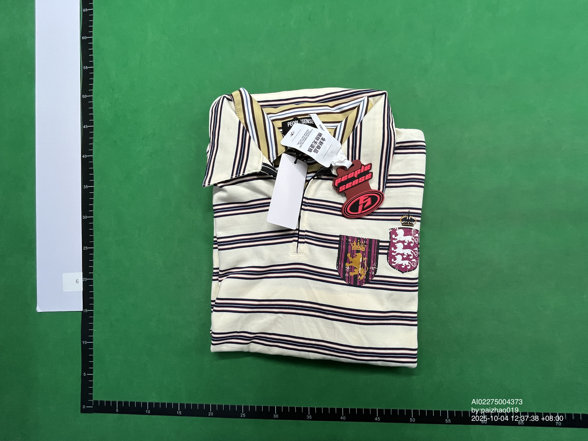QC Photo - PEOPLESENSE Striped Crown Badge Polo