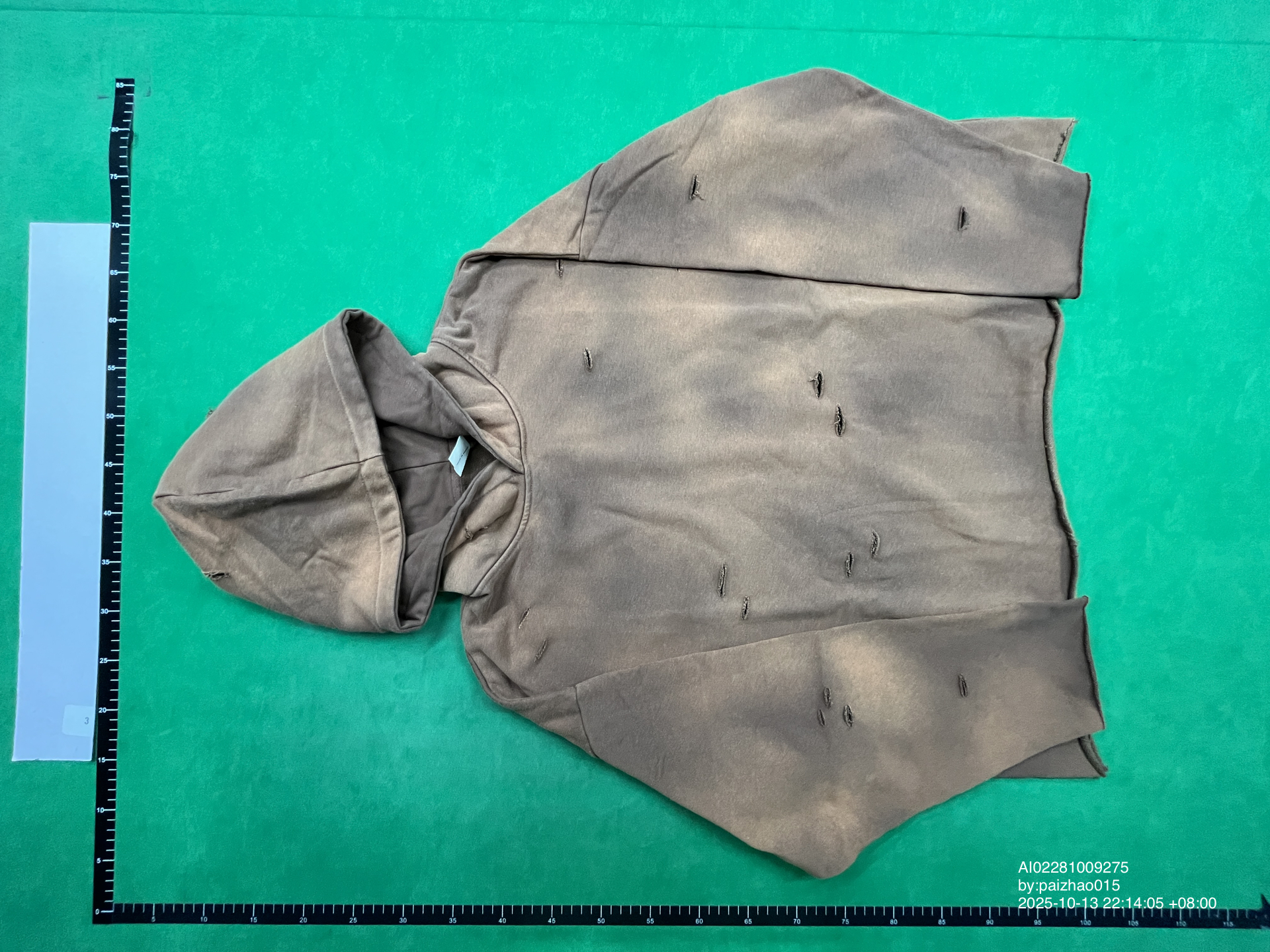 QC Photo - Unbranded Washed Blank Distressed Hoodies