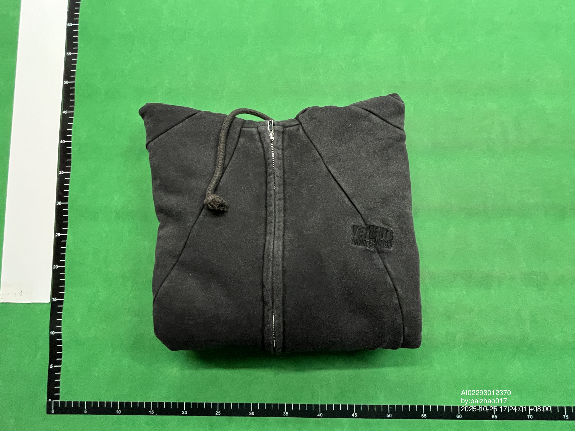 QC Photo - Vetements Panelled Zip-Up Hoodie