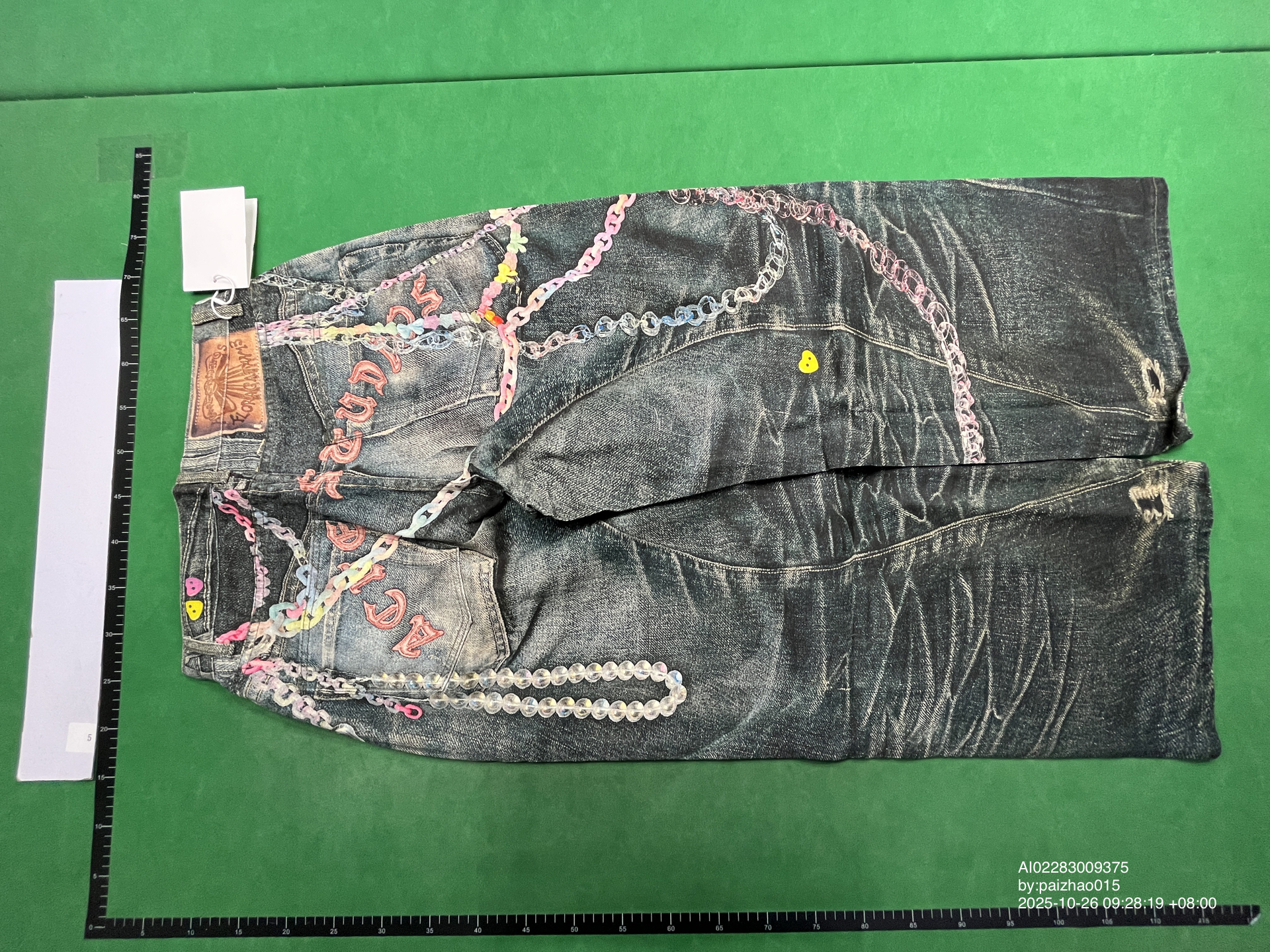 QC Photo - Acne Studios Candy Keychain Print Wide Leg Jeans