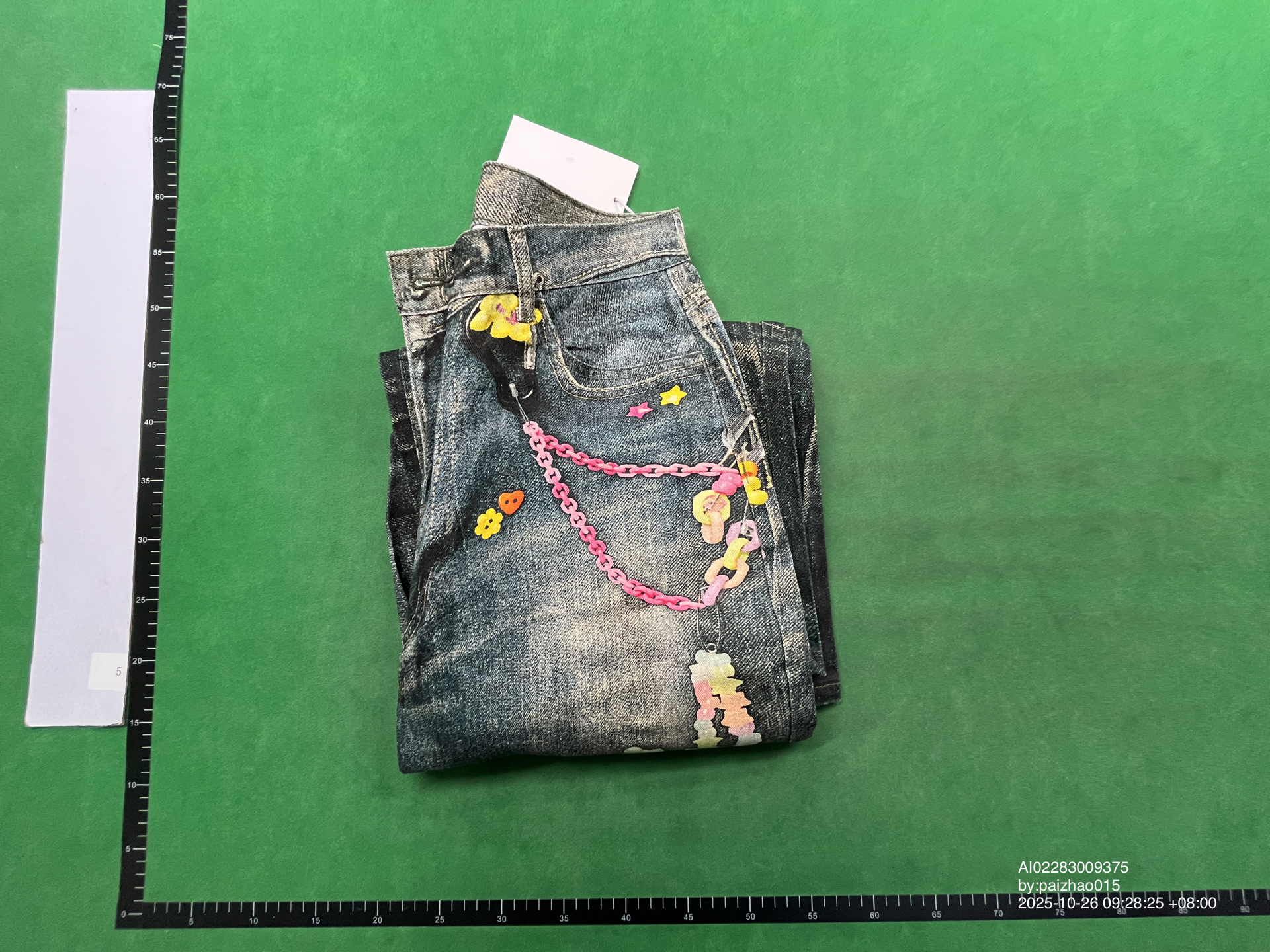 QC Photo - Acne Studios Candy Keychain Print Wide Leg Jeans