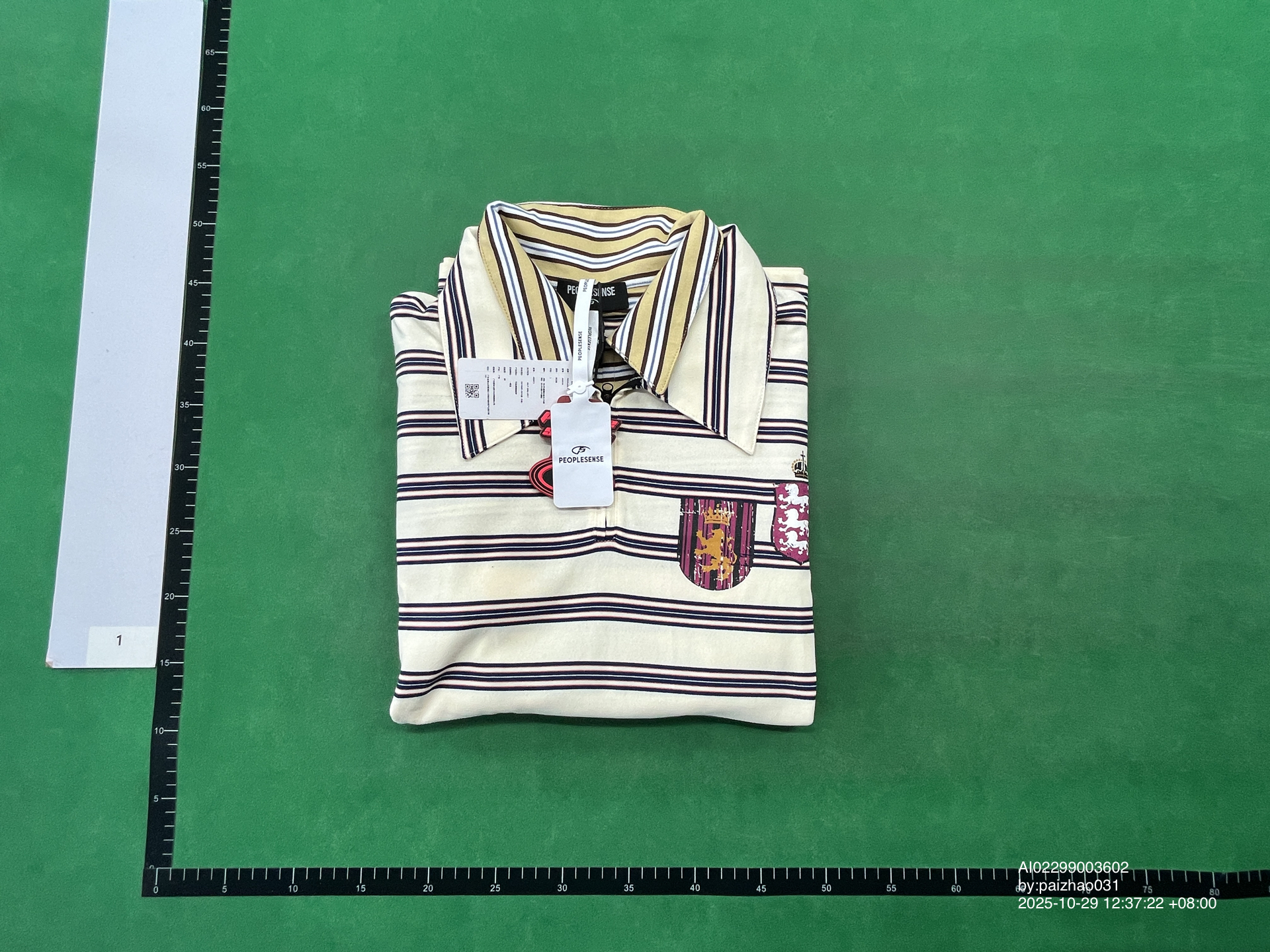 QC Photo - PEOPLESENSE Striped Crown Badge Polo