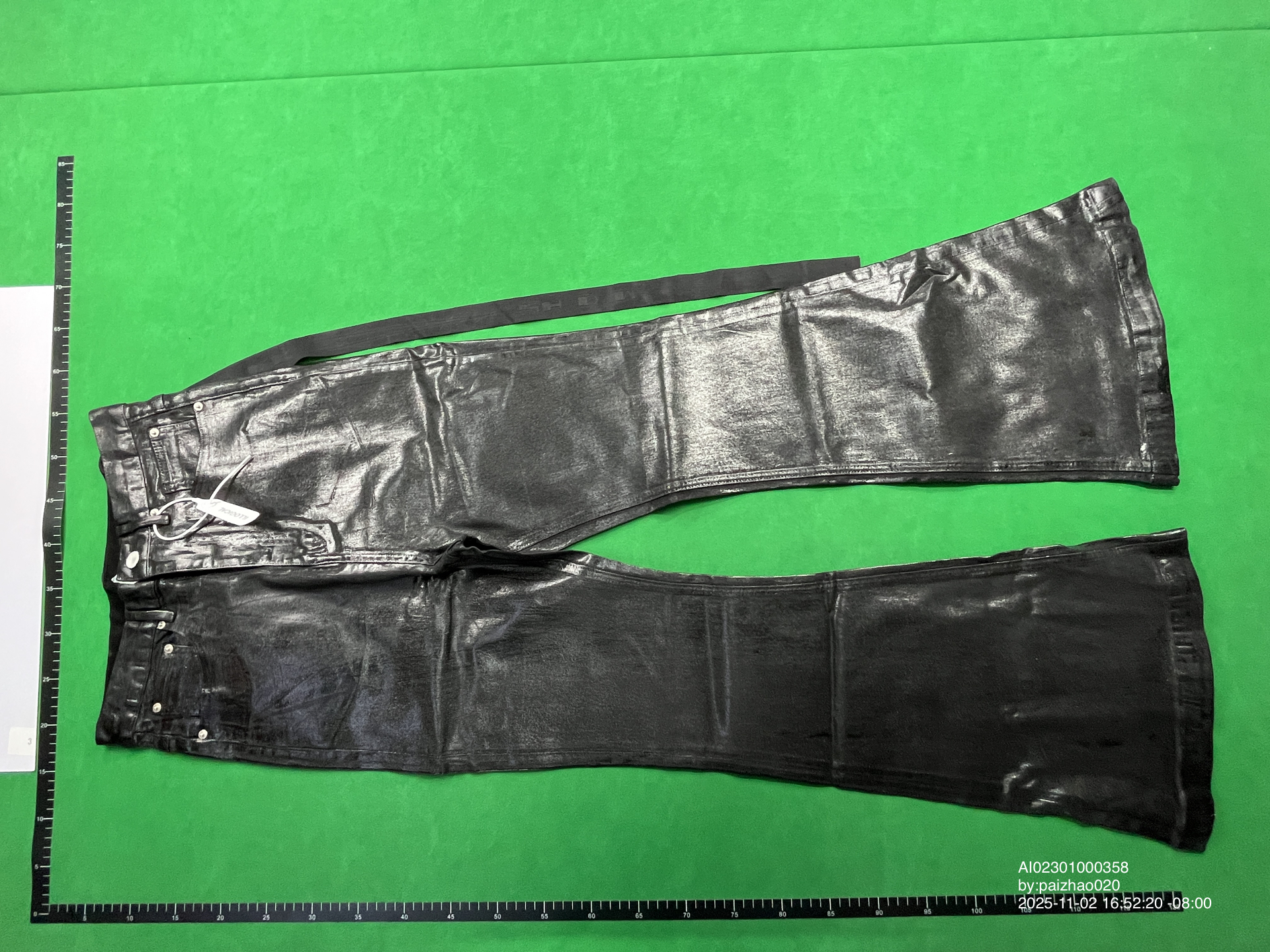 QC Photo - Rick Owens Waxed Flared Jeans