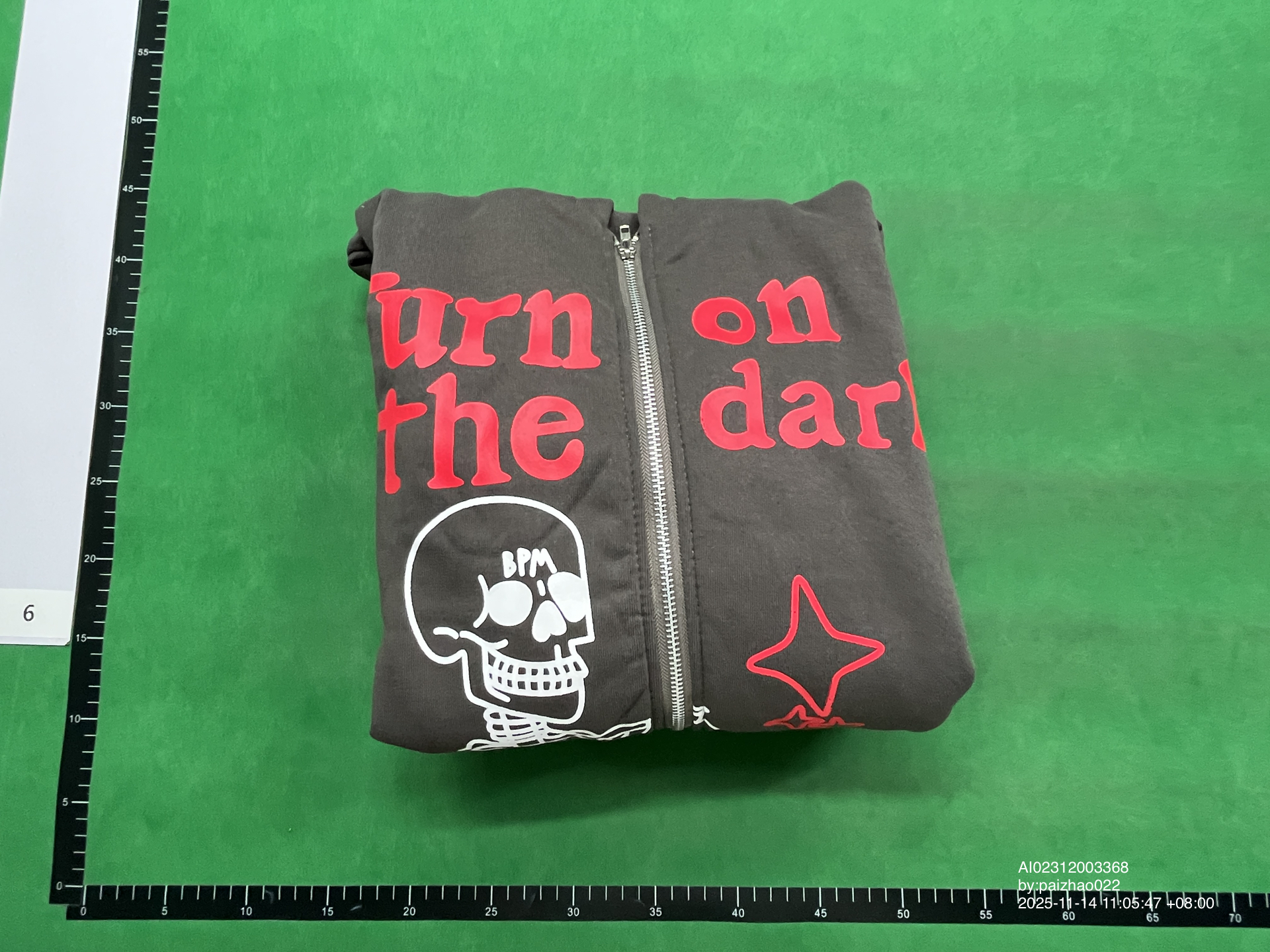 QC Photo - Broken Planet Skeleton Zip Up Hoodie