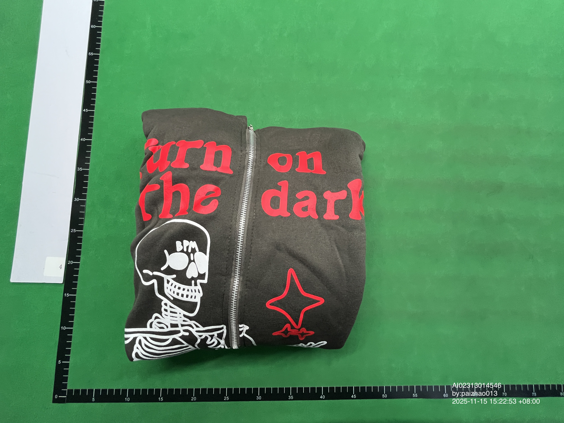 QC Photo - Broken Planet Skeleton Zip Up Hoodie