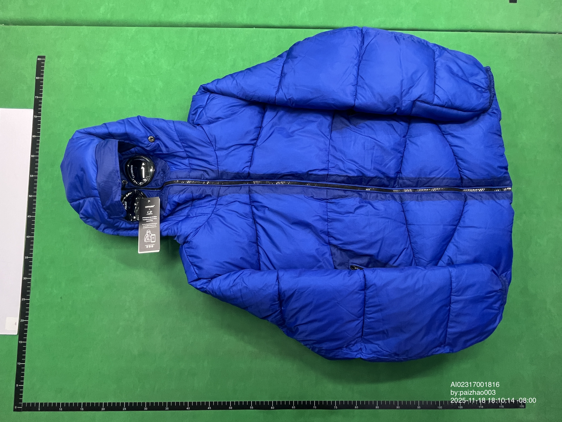 QC Photo - Palace x C.P. Company Puffer Jacket Bright Cobalt