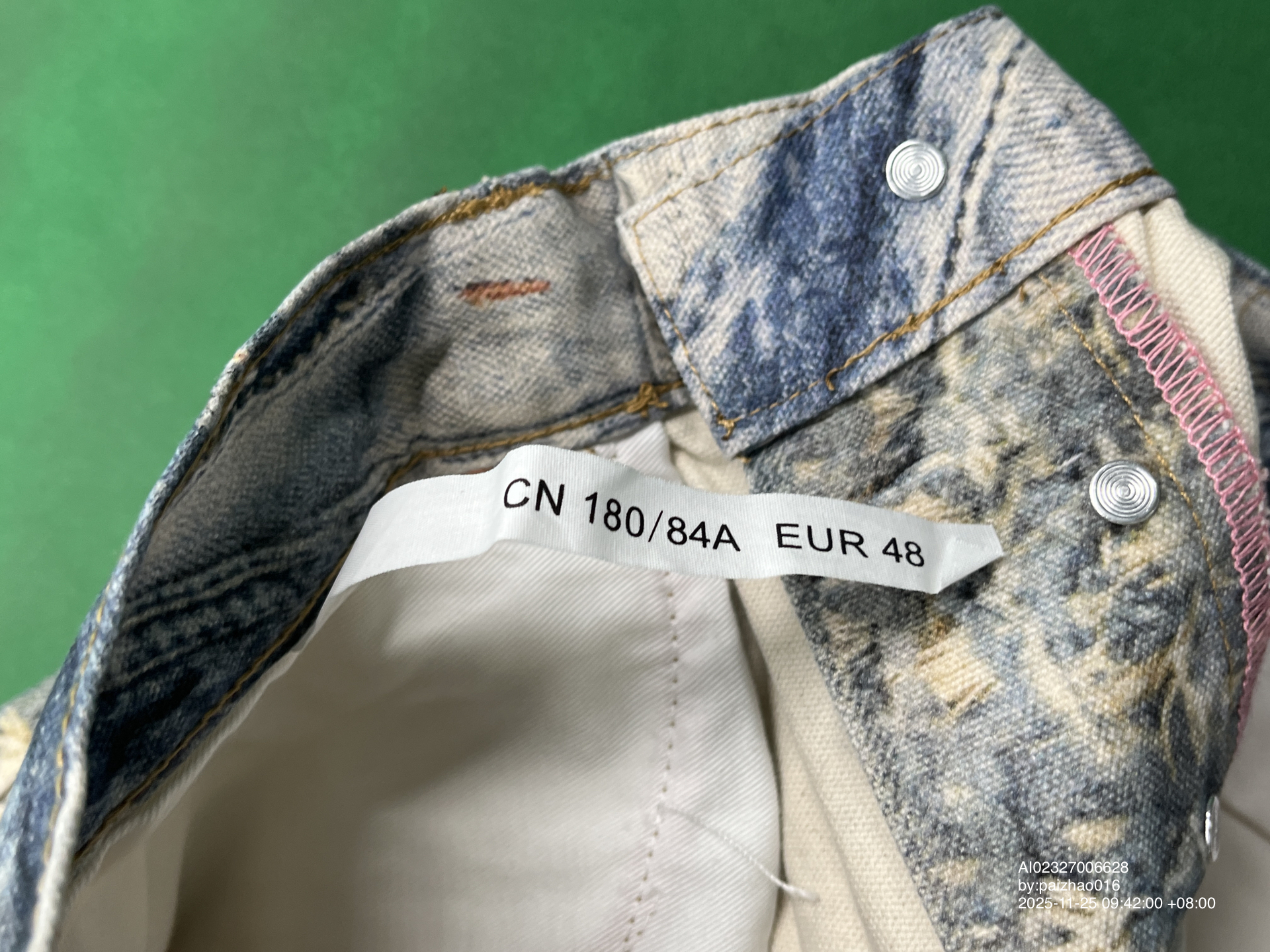 QC Photo - Acne Studios 2023M Torn Scribble Print Denim Jeans