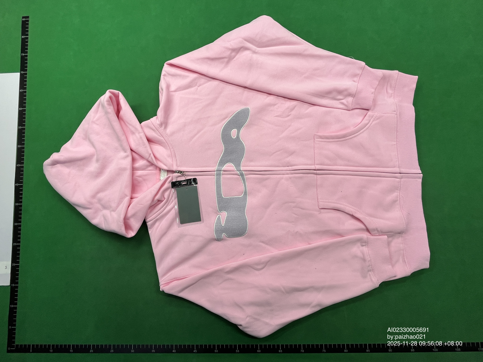 QC Photo - zip hoodie embroidered logo 0731