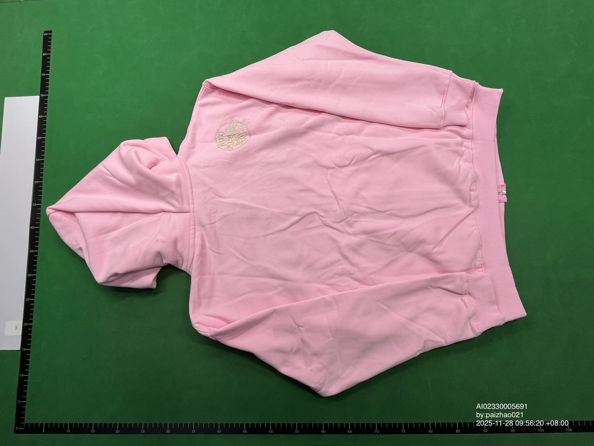 QC Photo - zip hoodie embroidered logo 0731