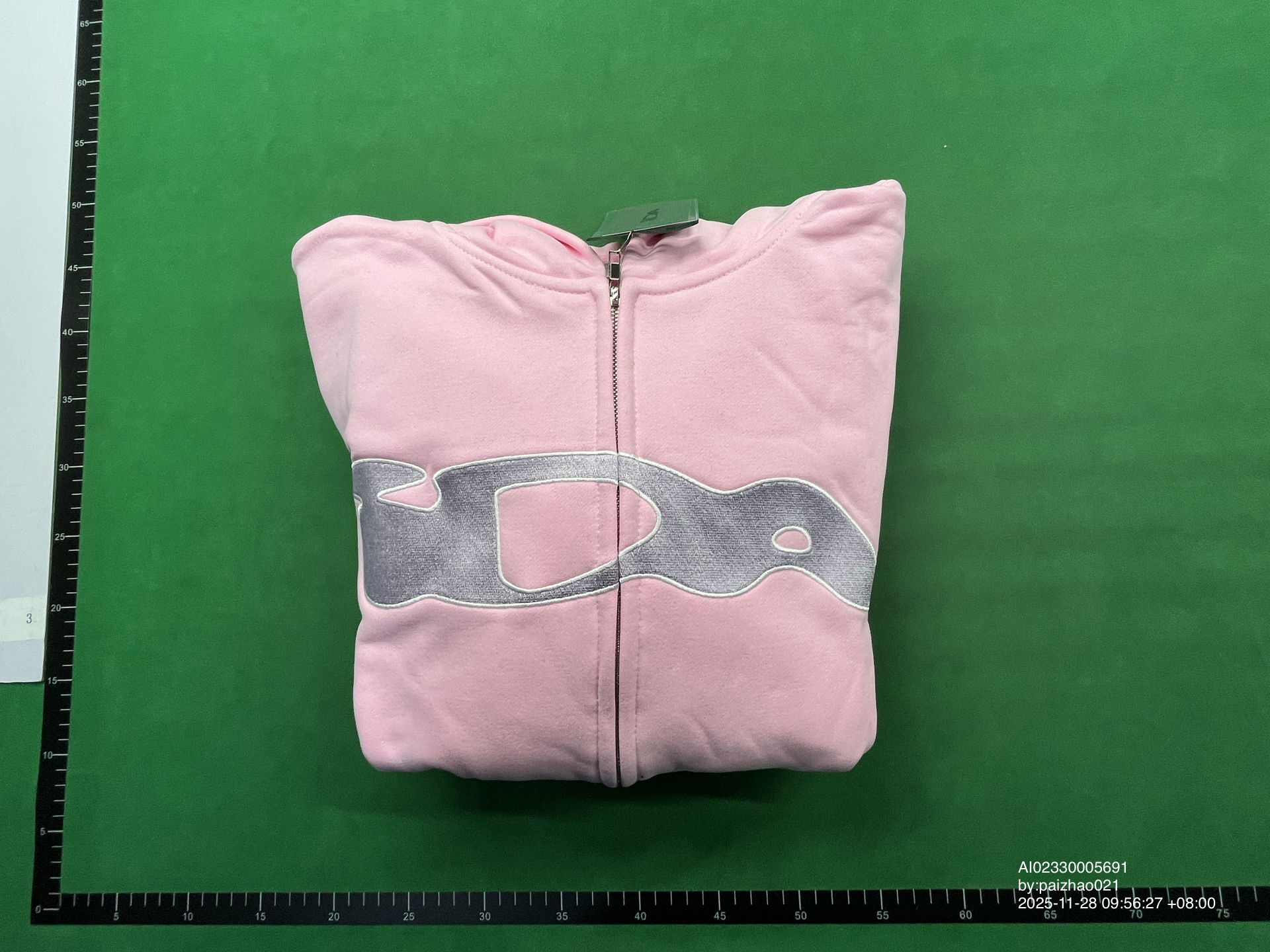 QC Photo - zip hoodie embroidered logo 0731