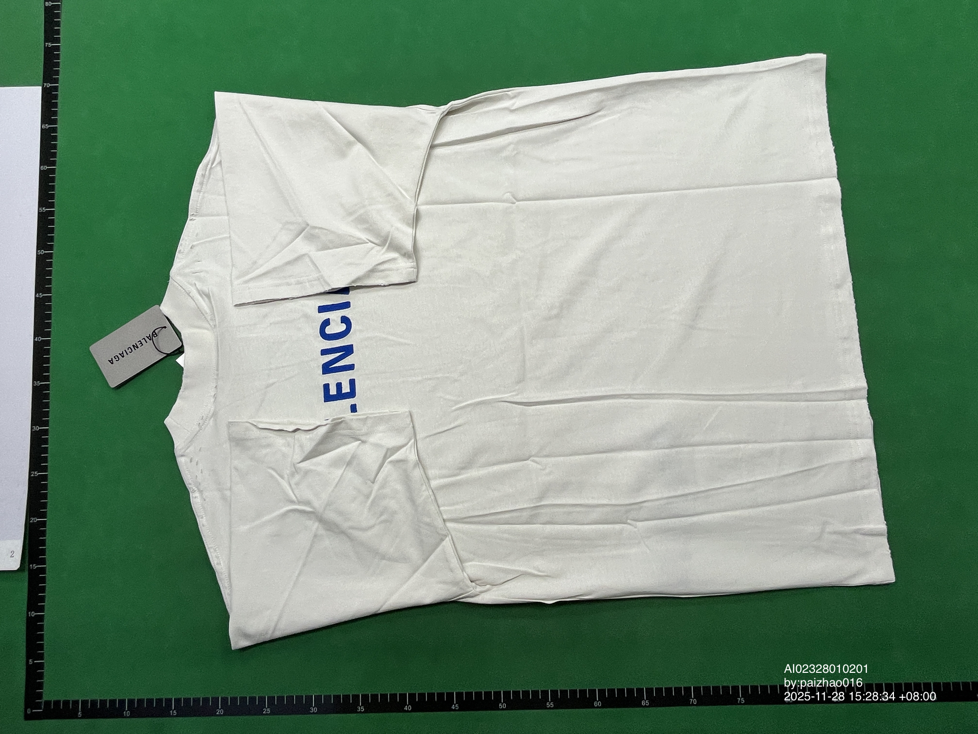 QC Photo - Balenciaga Blue Logo Tee