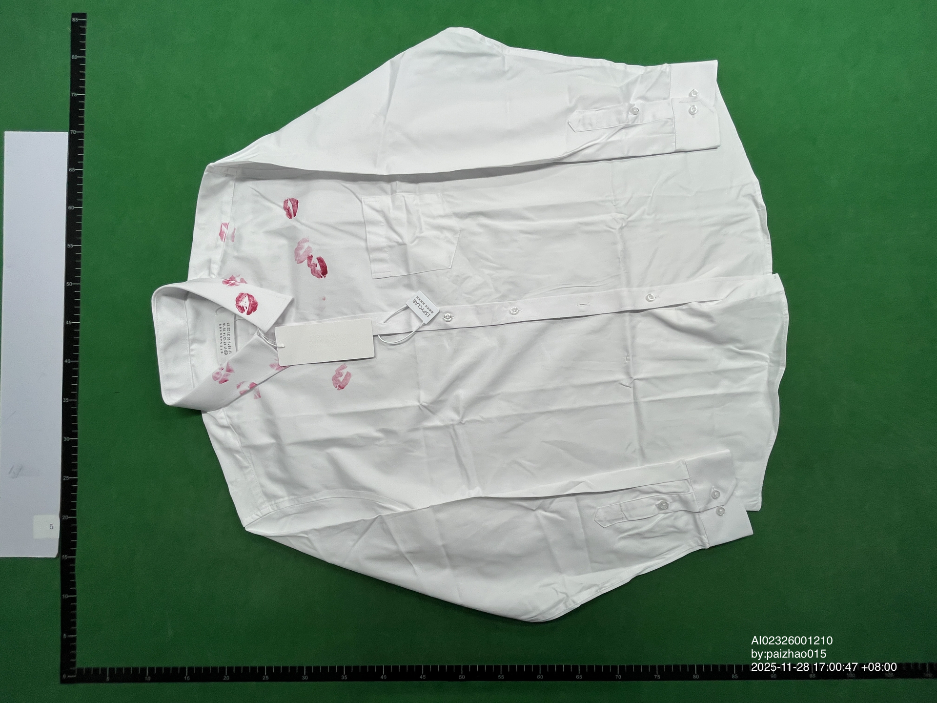 QC Photo - Maison Margiela Lipstick Kiss Button Up Shirt