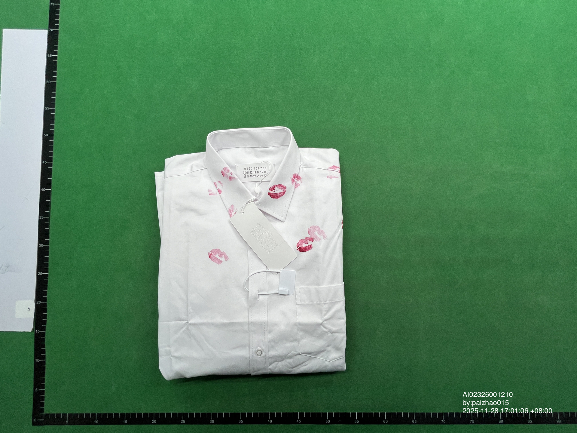 QC Photo - Maison Margiela Lipstick Kiss Button Up Shirt