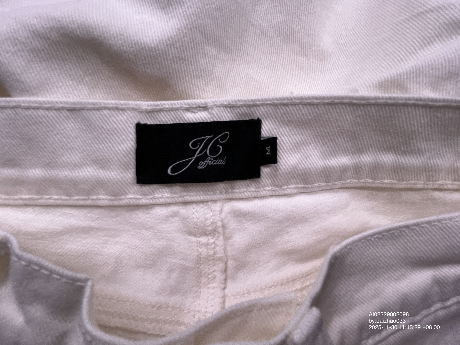 QC Photo - JCAESAR Baggy White Denim Jeans