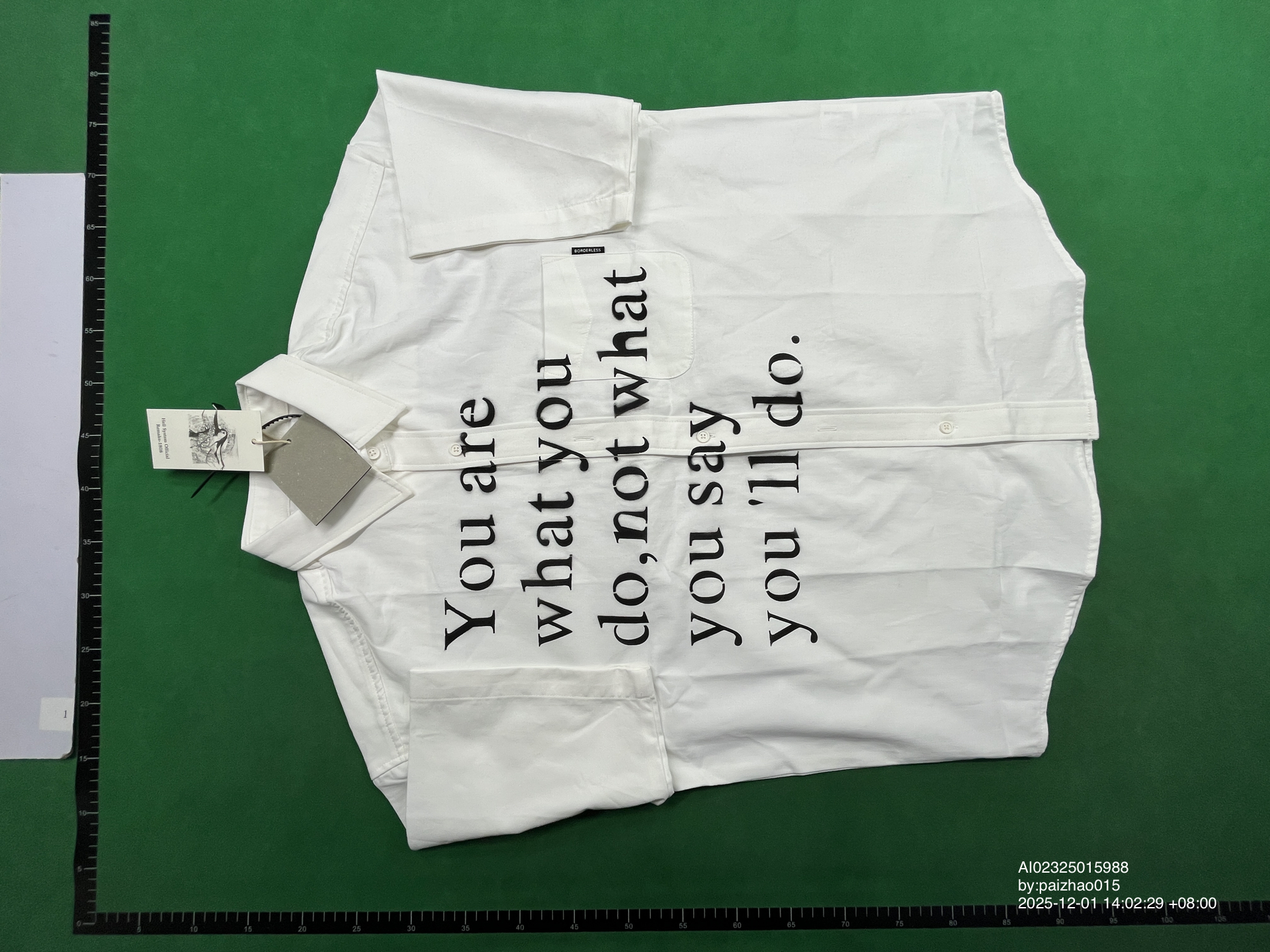 QC Photo - Hell System Text Short Sleeve Shirt