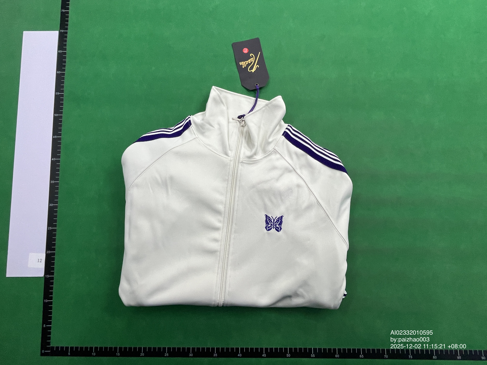 QC Photo - Embroidered butterfly zipper coat 9712