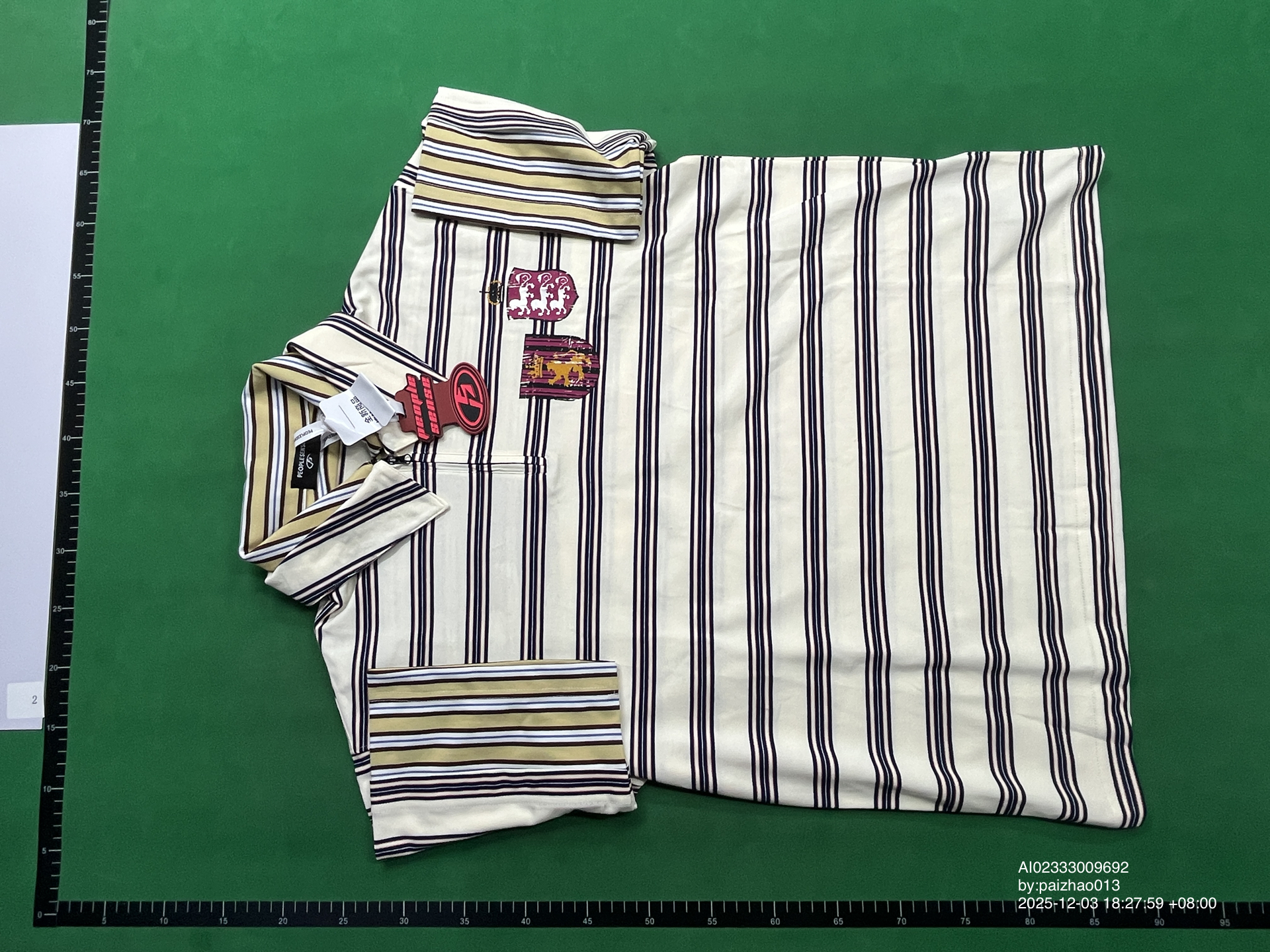 QC Photo - PEOPLESENSE Striped Crown Badge Polo