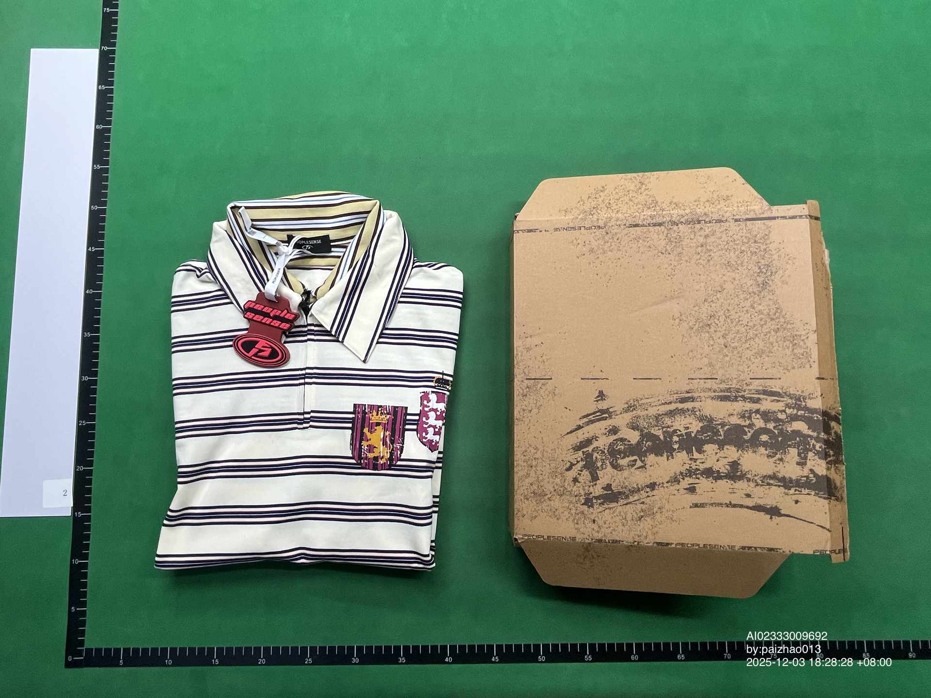 QC Photo - PEOPLESENSE Striped Crown Badge Polo