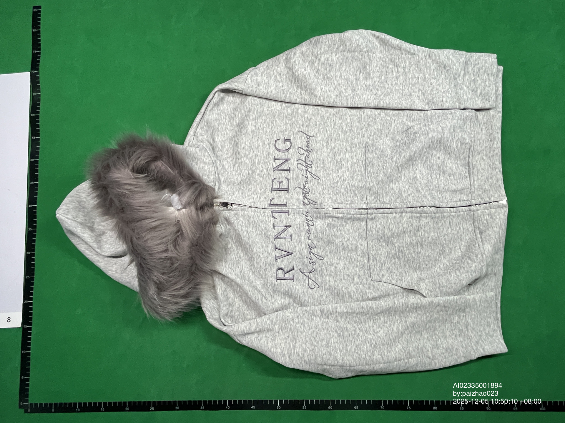 QC Photo - RVNTENG Faux Fur Zip-Up Hoodie Black
