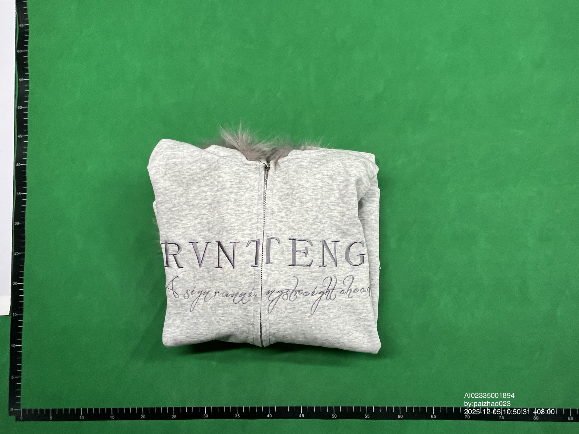 QC Photo - RVNTENG Faux Fur Zip-Up Hoodie Black