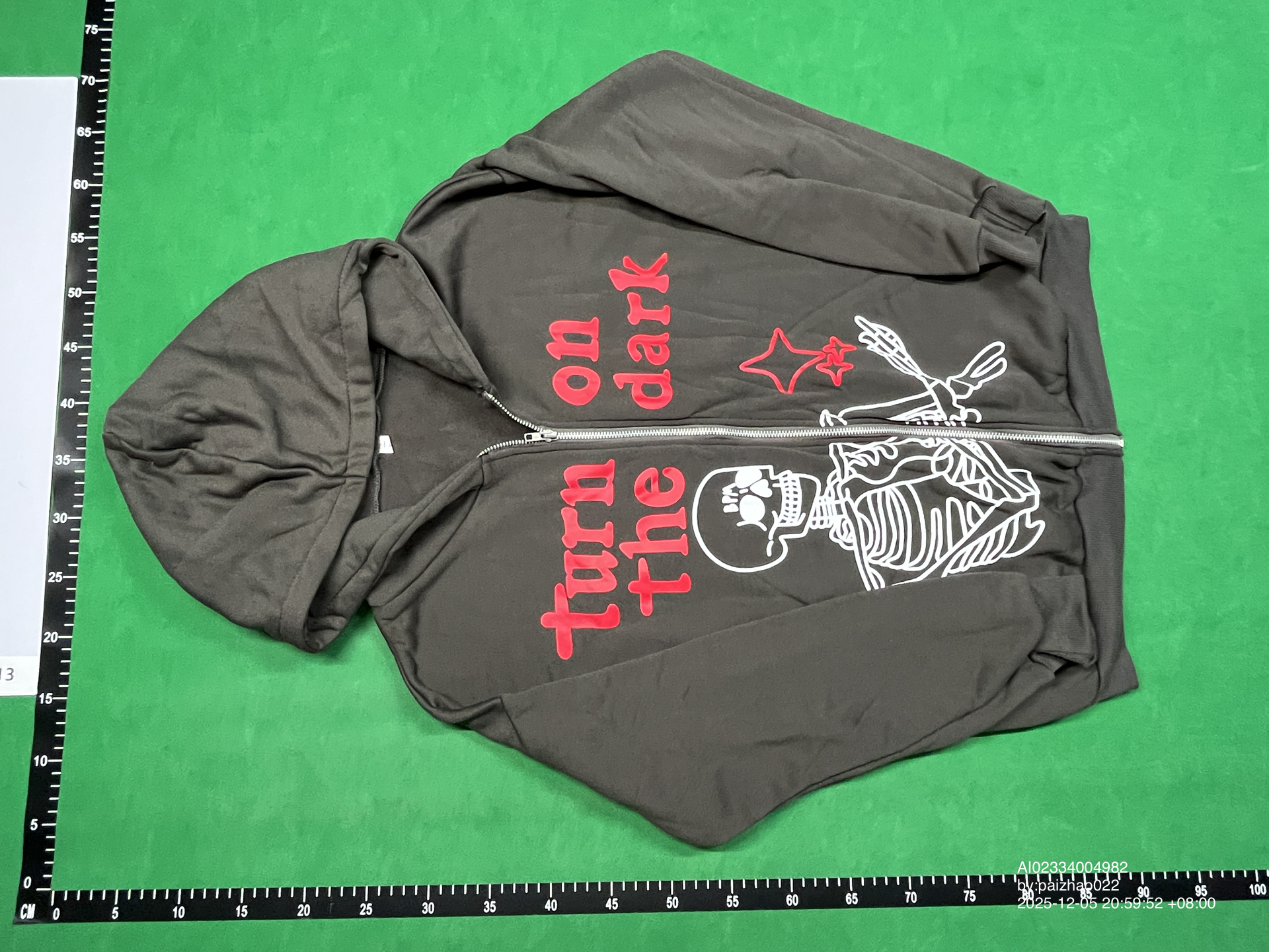 QC Photo - Broken Planet Skeleton Zip Up Hoodie