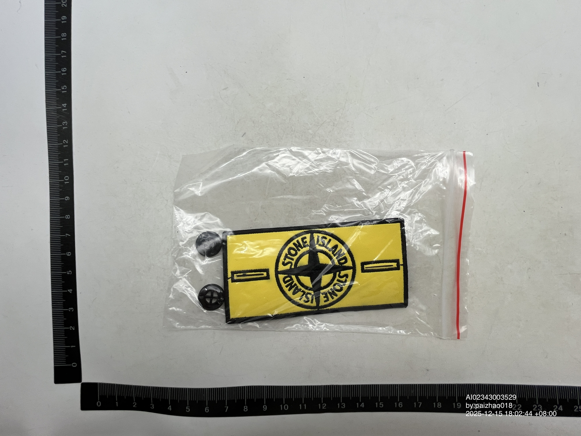 QC Photo - Glow In The Dark Stone Island Badges