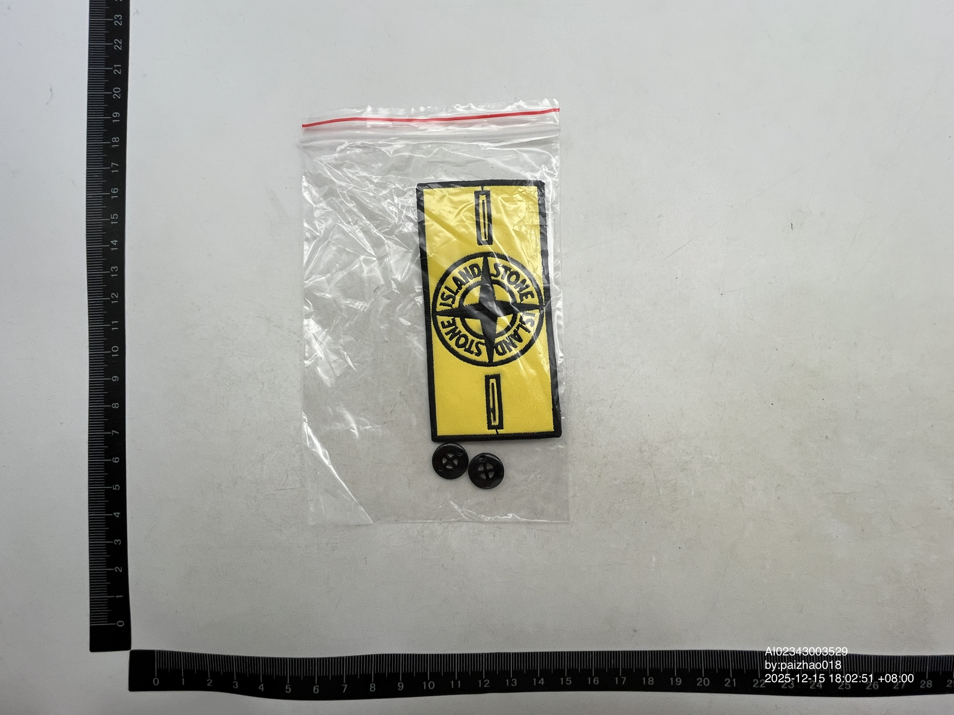 QC Photo - Glow In The Dark Stone Island Badges