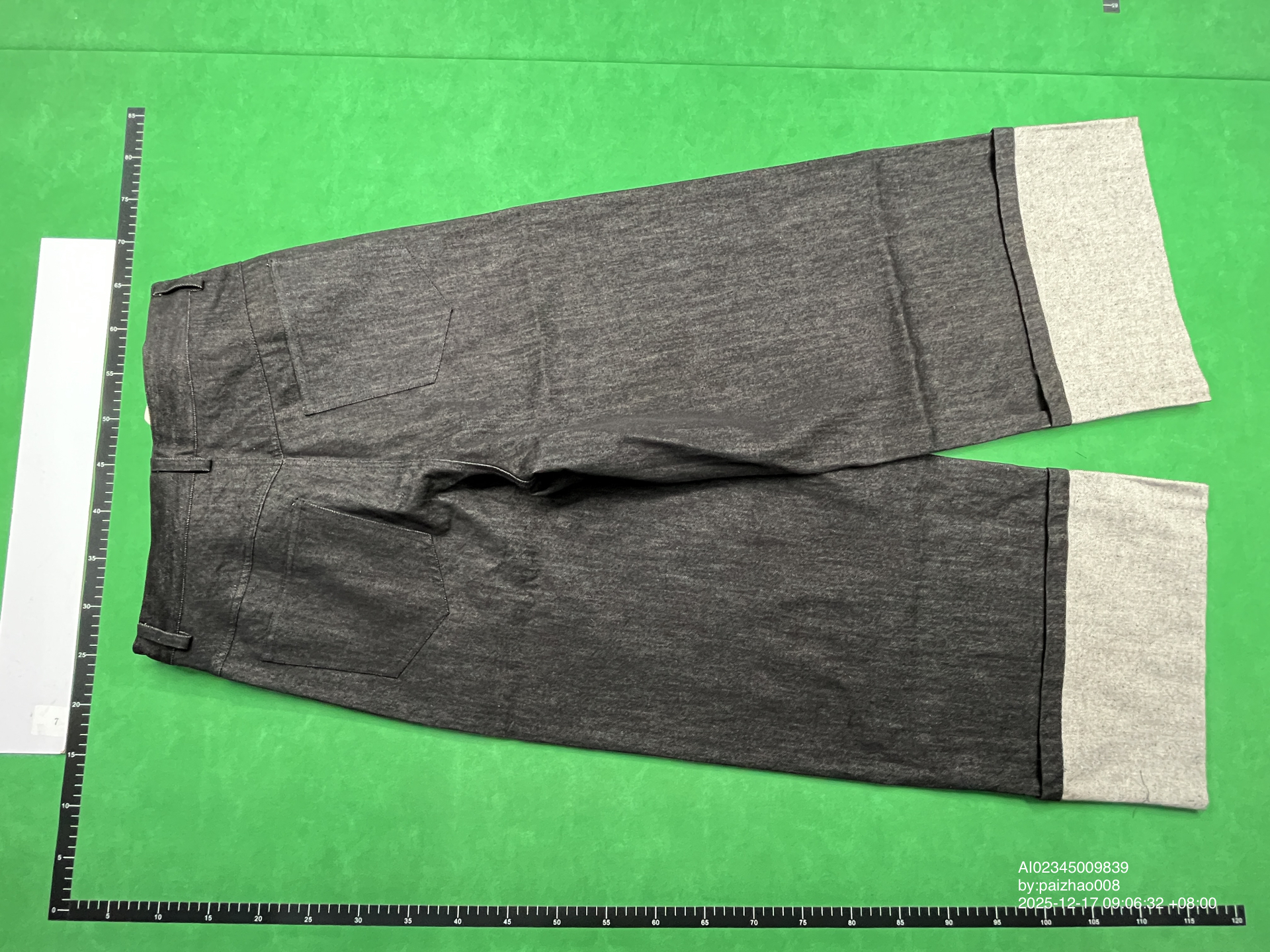 QC Photo - JCAESAR Baggy Cuffed Raw Denim Jeans