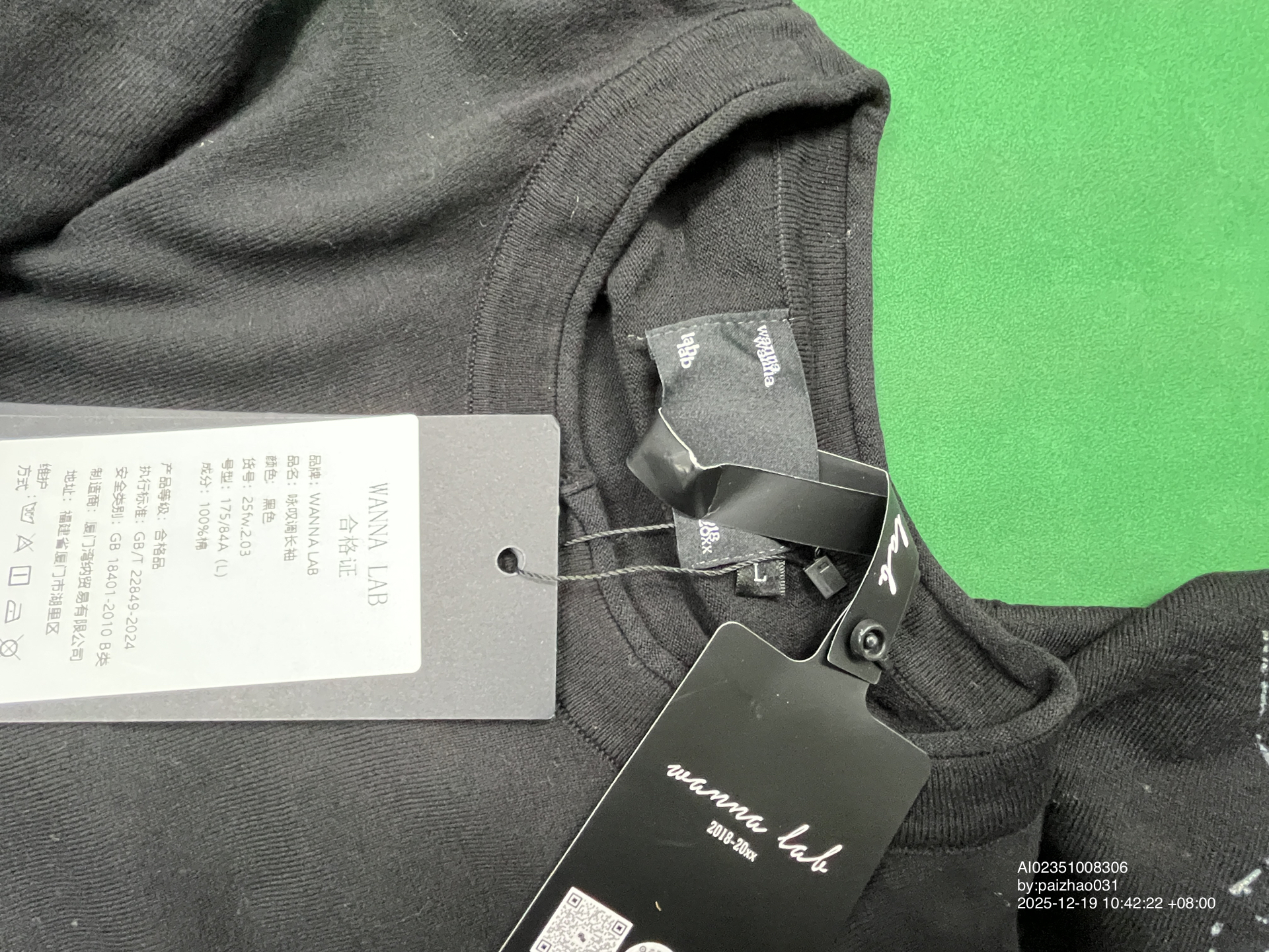 QC Photo - WANNA LAB Long Sleeve Tee (2 Variants)