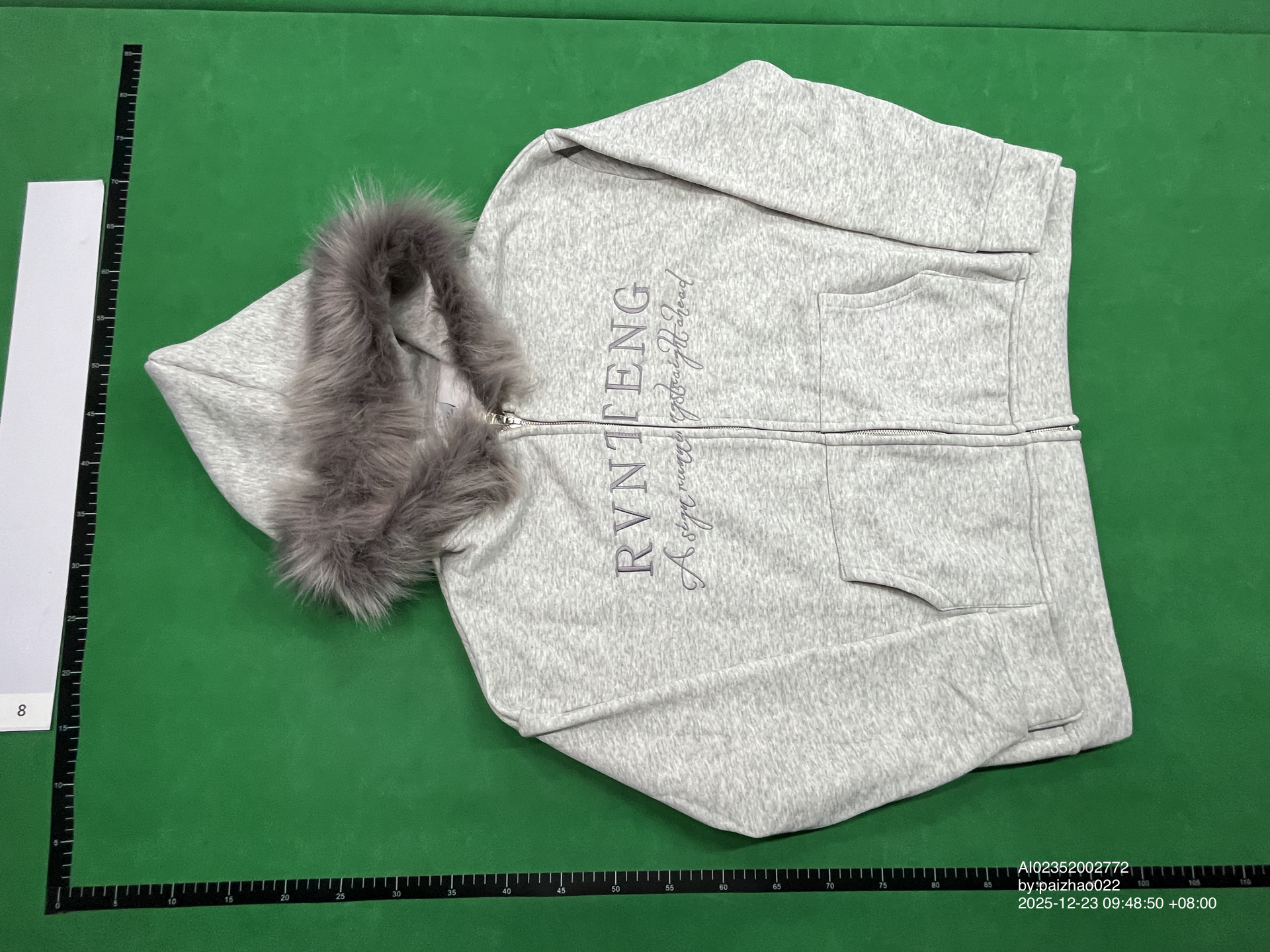 QC Photo - RVNTENG Faux Fur Zip-Up Hoodie Black