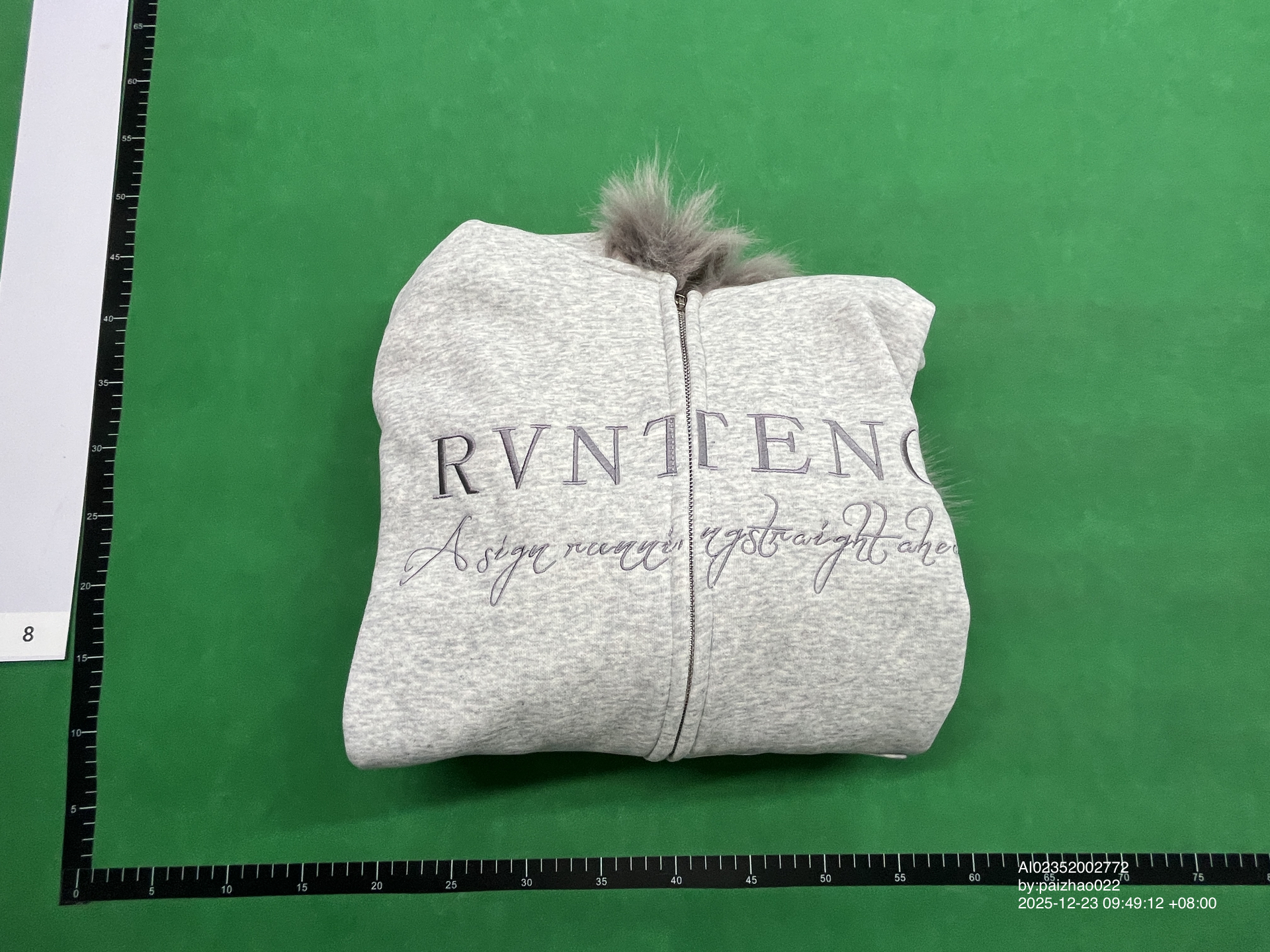 QC Photo - RVNTENG Faux Fur Zip-Up Hoodie Black