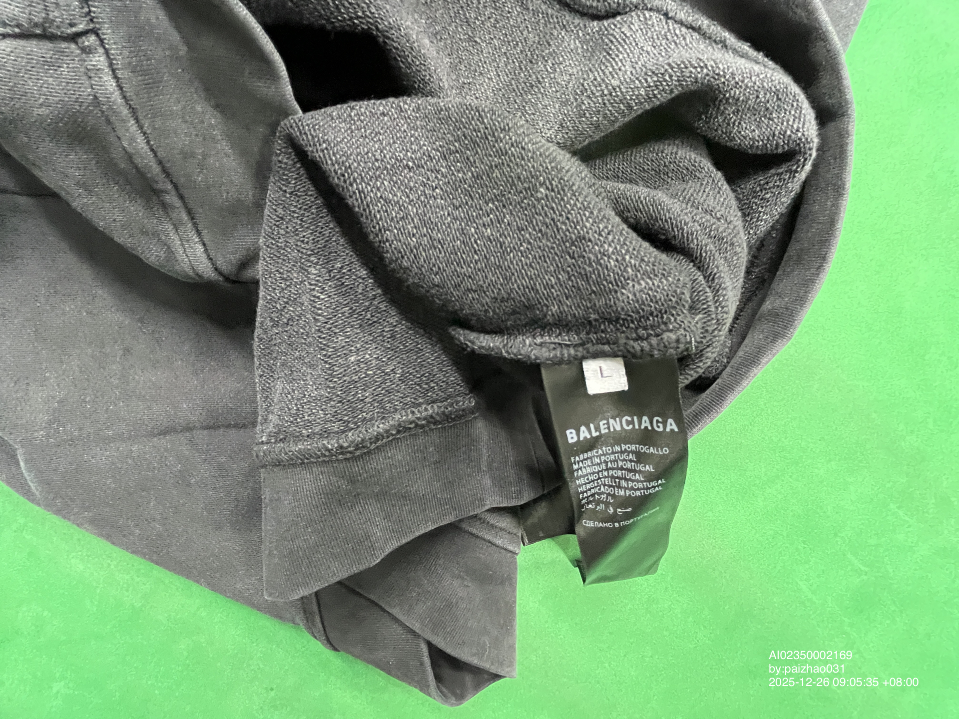 QC Photo - Balenciaga Authentic Jersey Apparel Hoodie