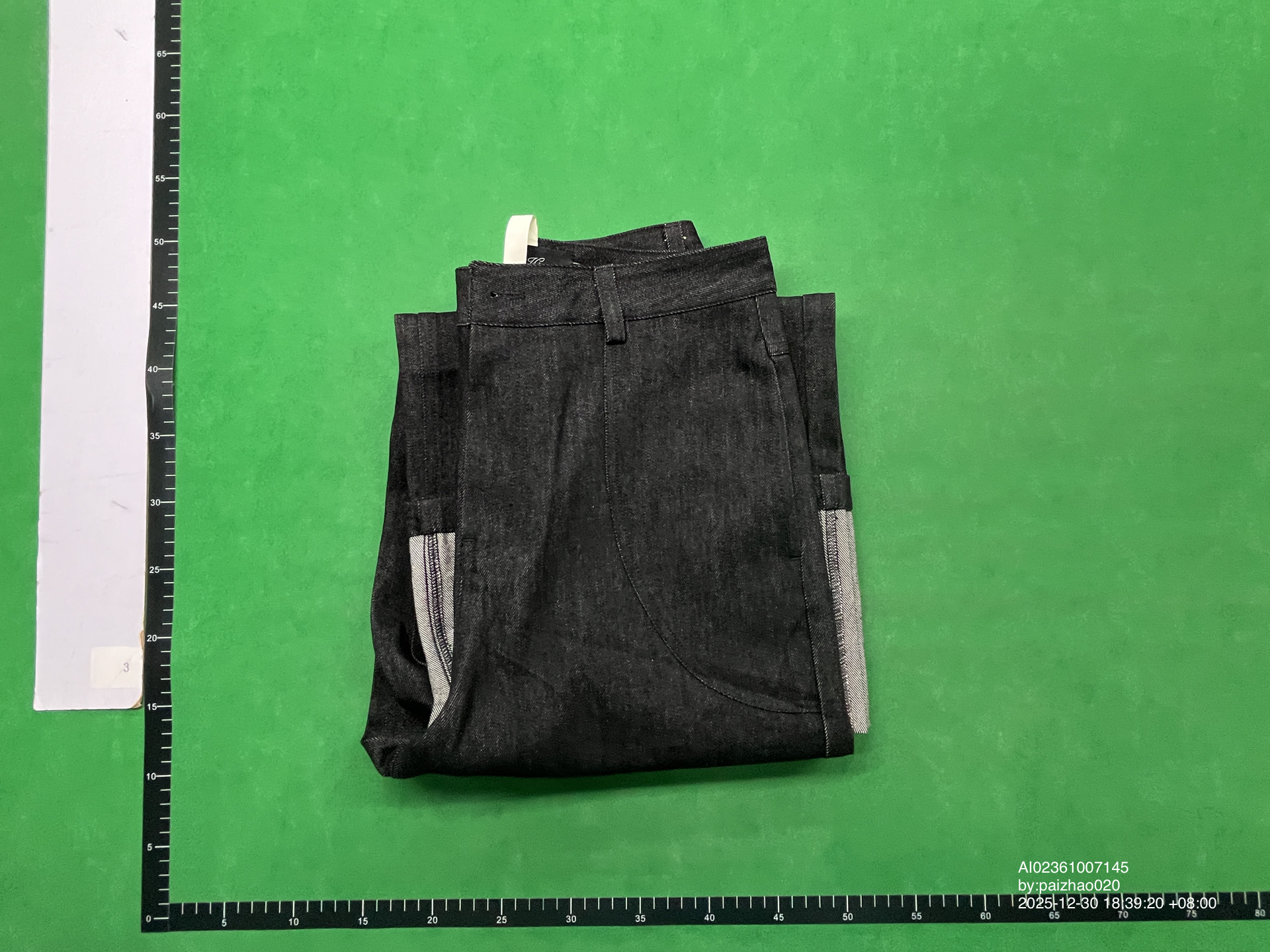 QC Photo - JCAESAR Baggy Cuffed Raw Denim Jeans