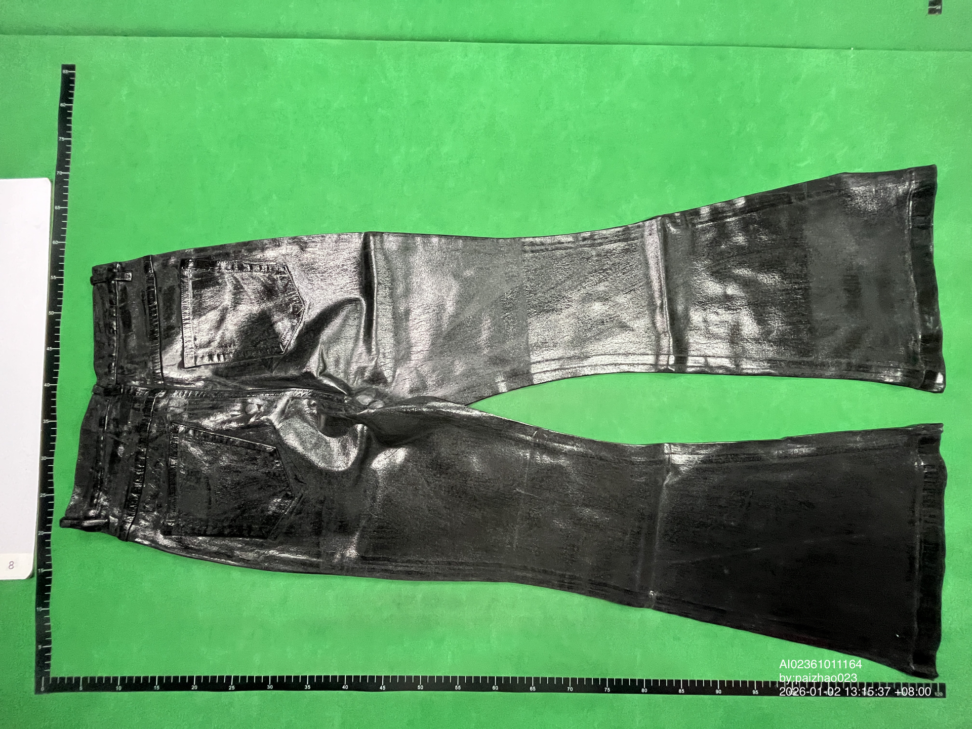 QC Photo - Rick Owens Waxed Flared Jeans