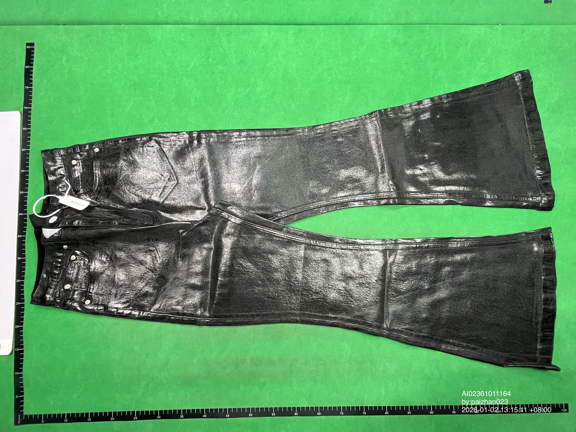 QC Photo - Rick Owens Waxed Flared Jeans