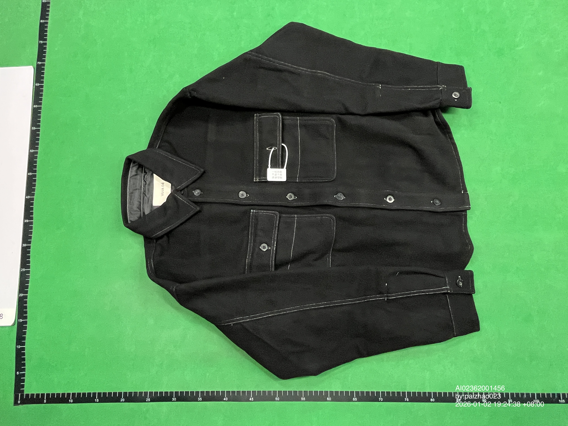 QC Photo - Vuja De Kimono-Dyed Wool Overshirt Jacket