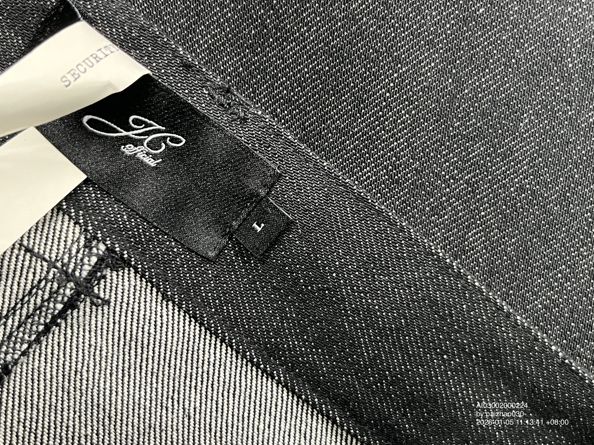 QC Photo - JCAESAR Baggy Cuffed Raw Denim Jeans