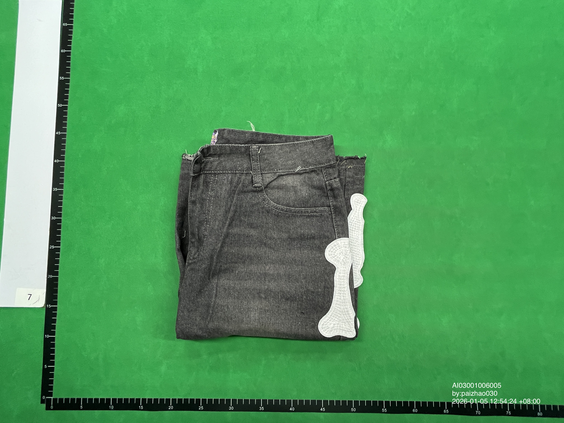 QC Photo - Acne Studios Black Paint Splatter Denim Shorts