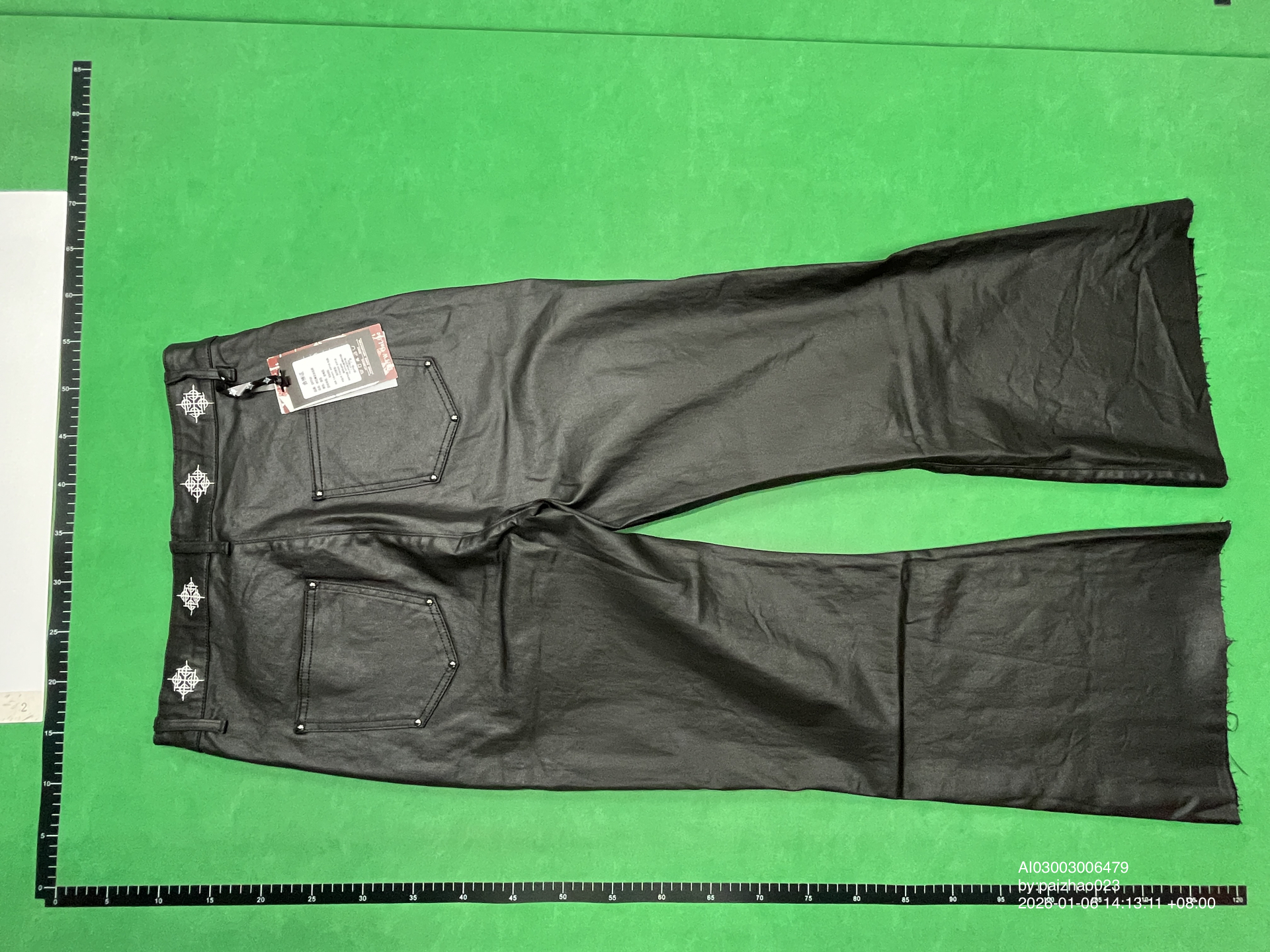 QC Photo - DETW 14oz Waxed Flared Leather Pants