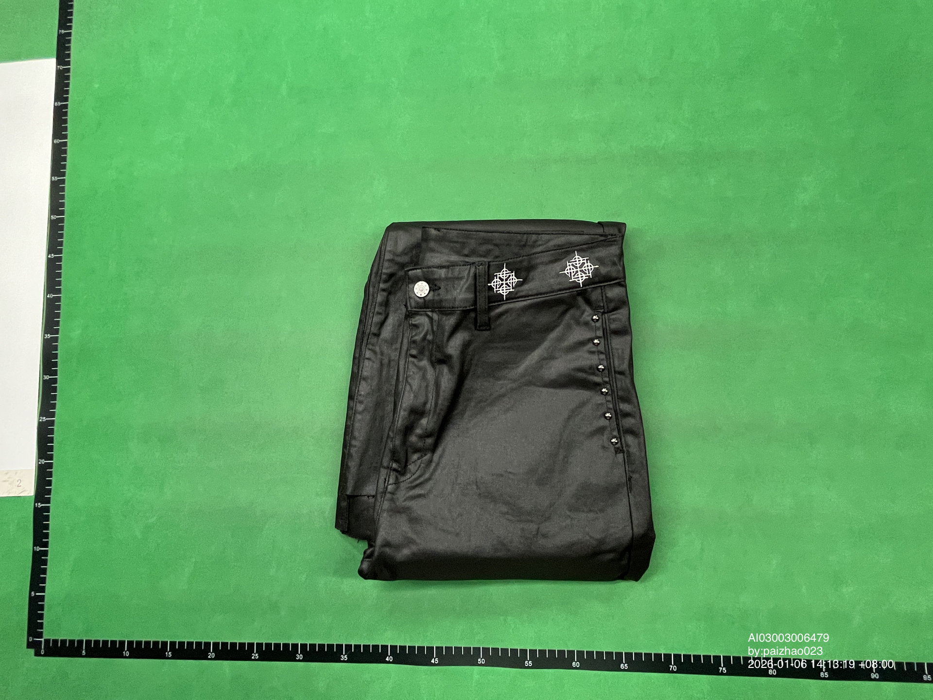 QC Photo - DETW 14oz Waxed Flared Leather Pants