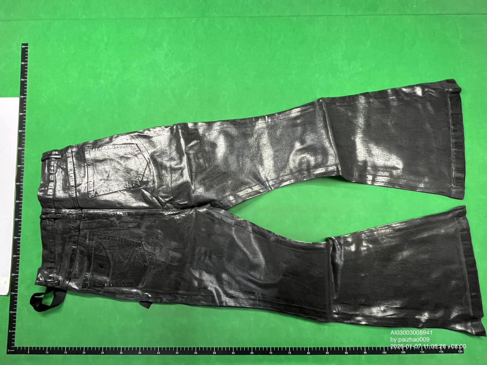 QC Photo - Rick Owens Waxed Flared Jeans